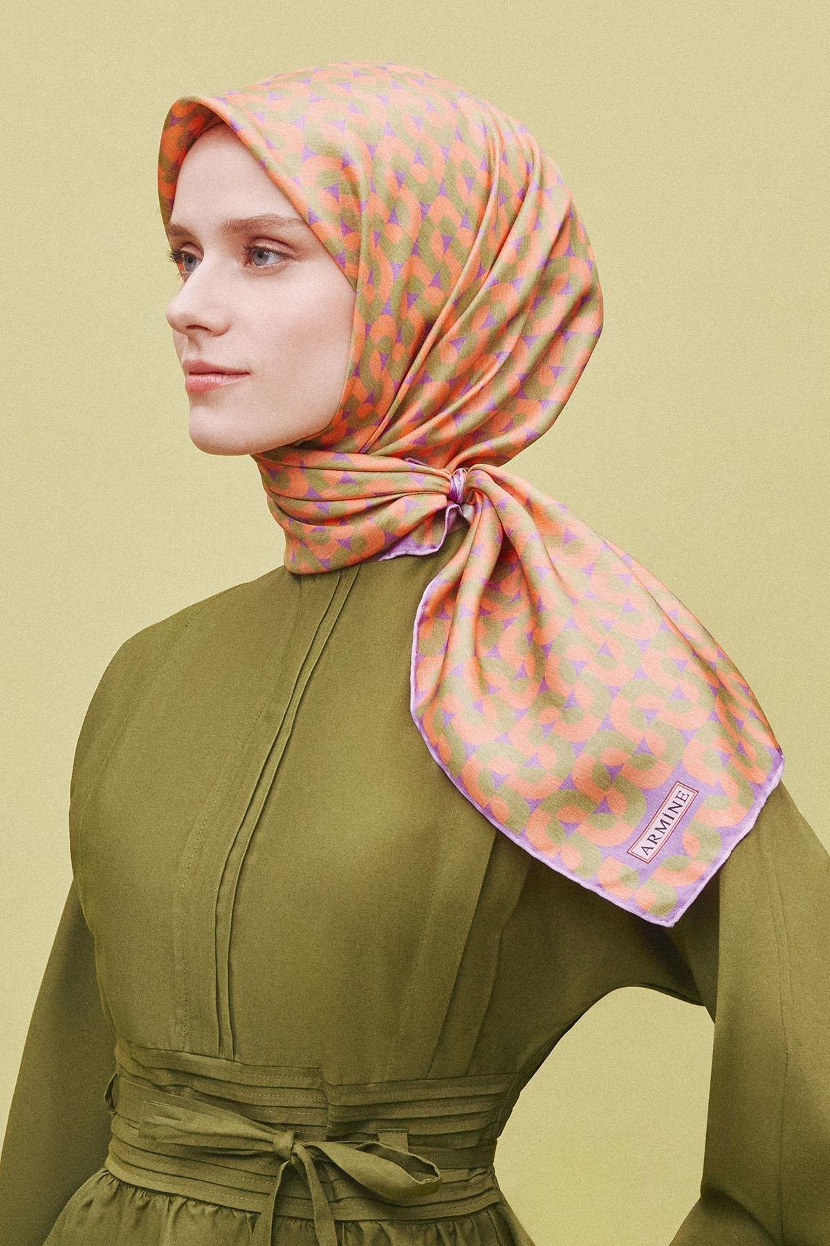 Armine Silk Scarf 2025 Spring-Summer - 9321D-33 - Satin