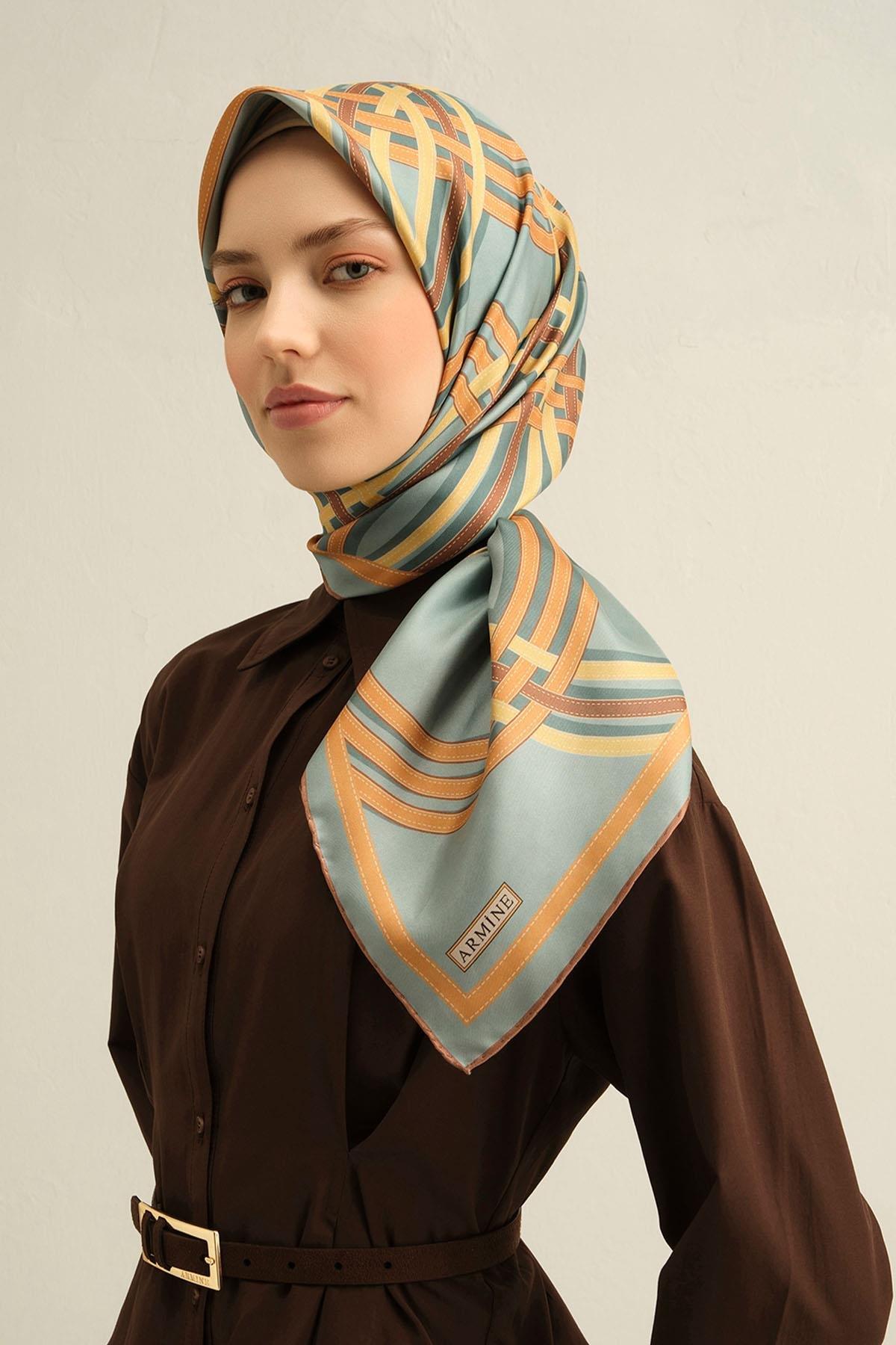 Armine İpek Eşarp 2025 İlkbahar-Yaz - 9333D-84 - Sura