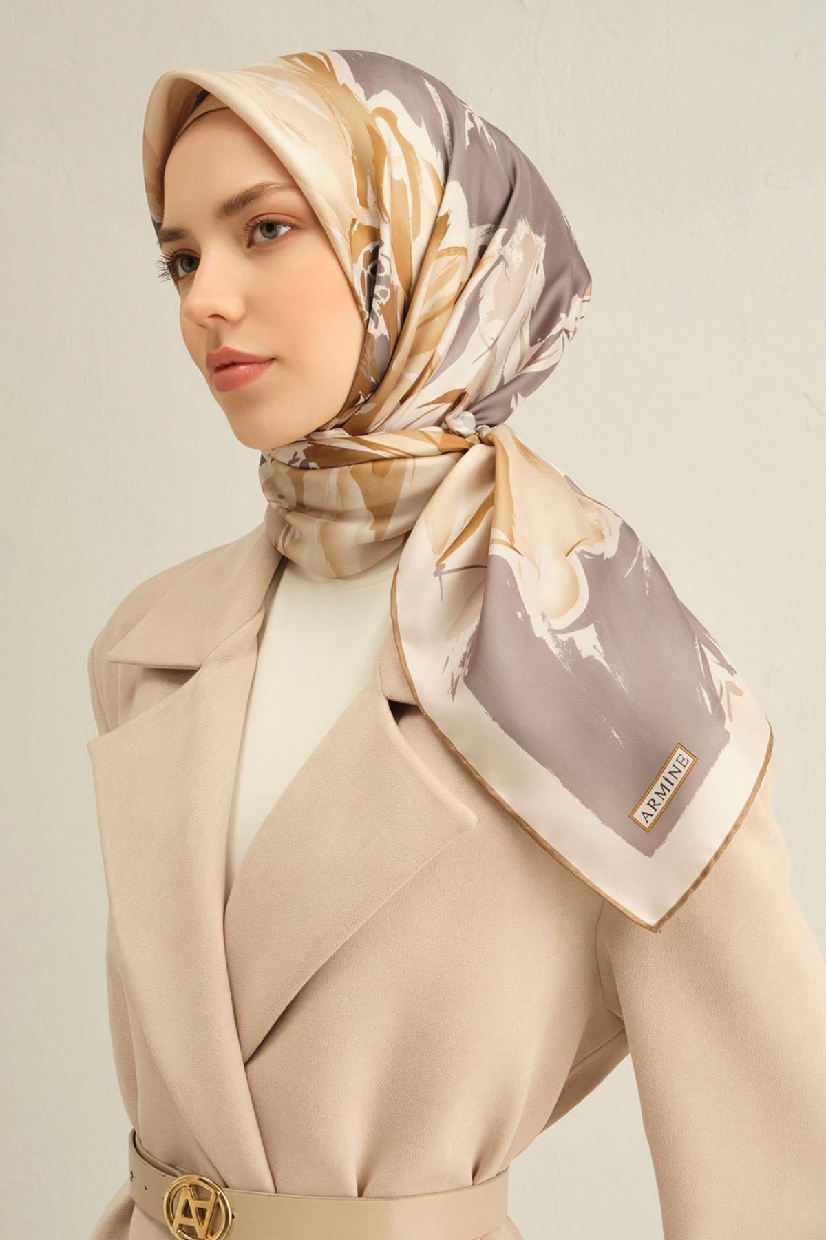 Armine İpek Eşarp 2025 İlkbahar-Yaz - 9337D-07 - Tivil