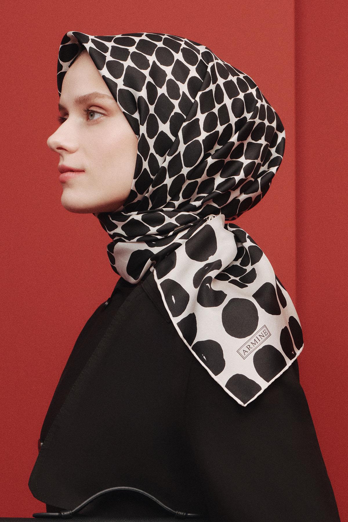 Armine İpek Eşarp 2025 İlkbahar-Yaz - 9354D-80 - Tivil