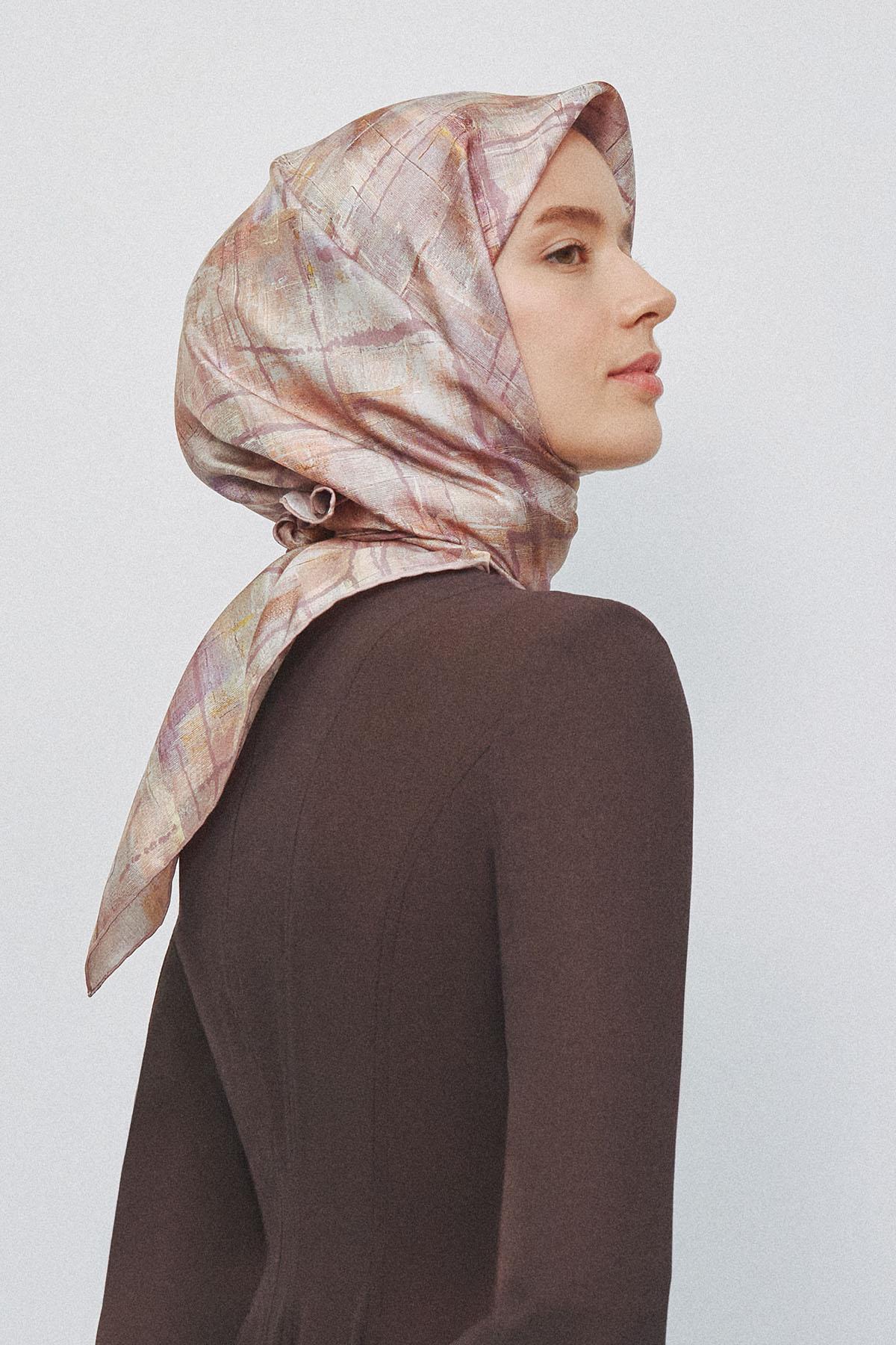 Armine İpek Eşarp 2025 İlkbahar-Yaz - 9339D-58 - Tivil