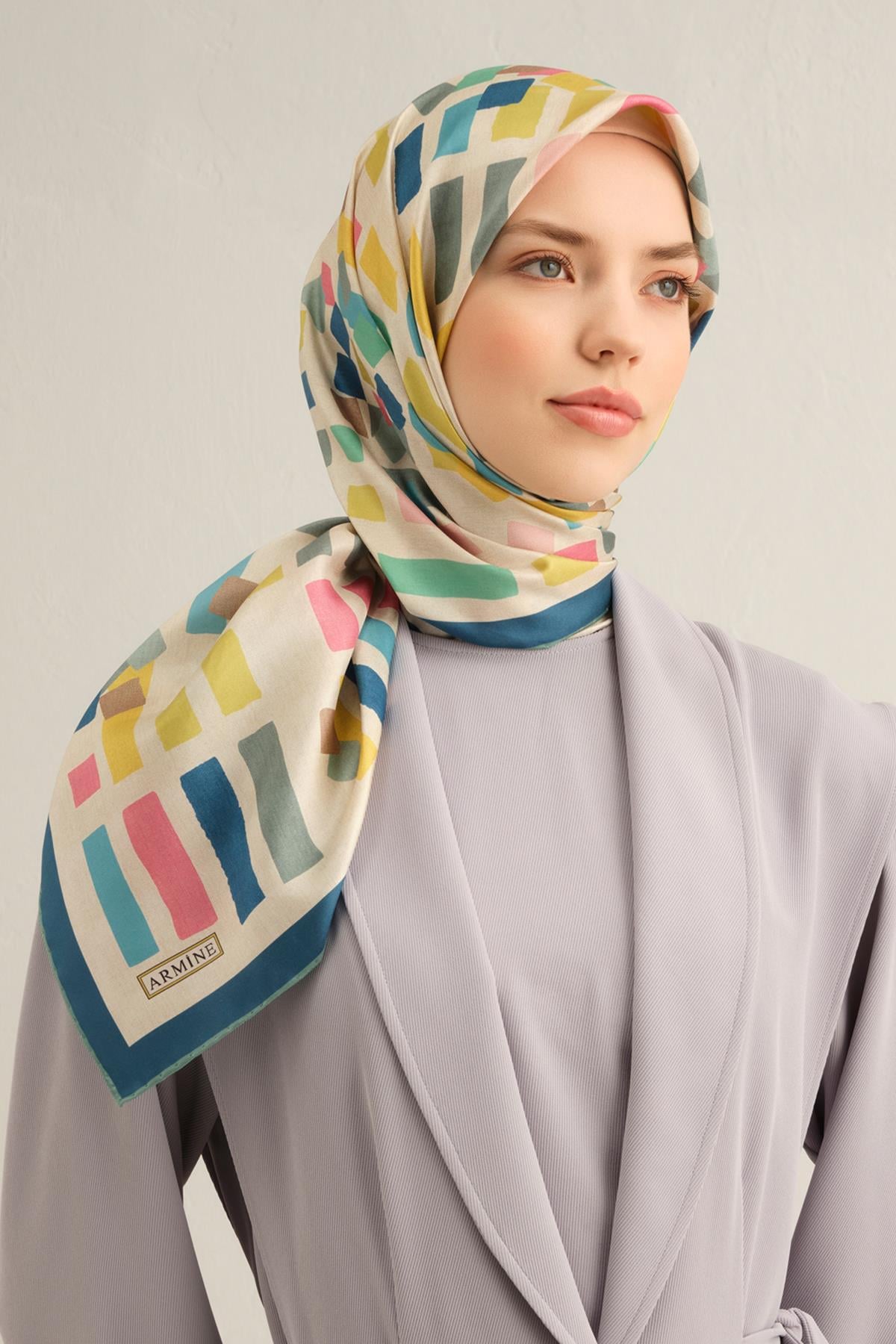 Armine İpek Eşarp 2025 İlkbahar-Yaz - 9341D-81 - Tivil
