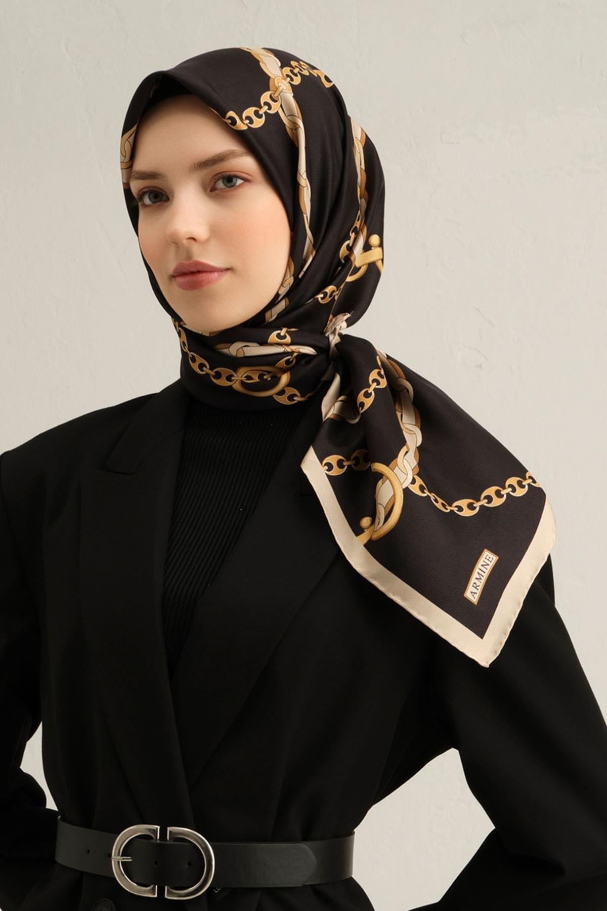 Armine Silk Scarf 2025 Spring-Summer - 9346D-09 - Satin
