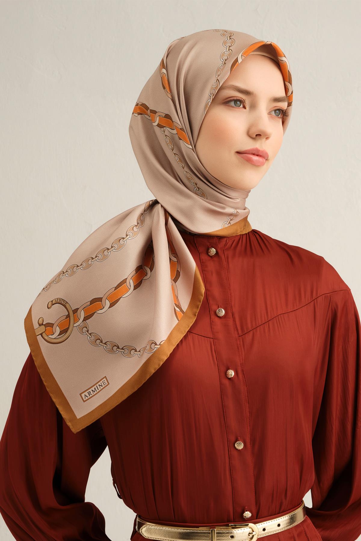Armine İpek Eşarp 2025 İlkbahar-Yaz - 9346D-38 - Tivil