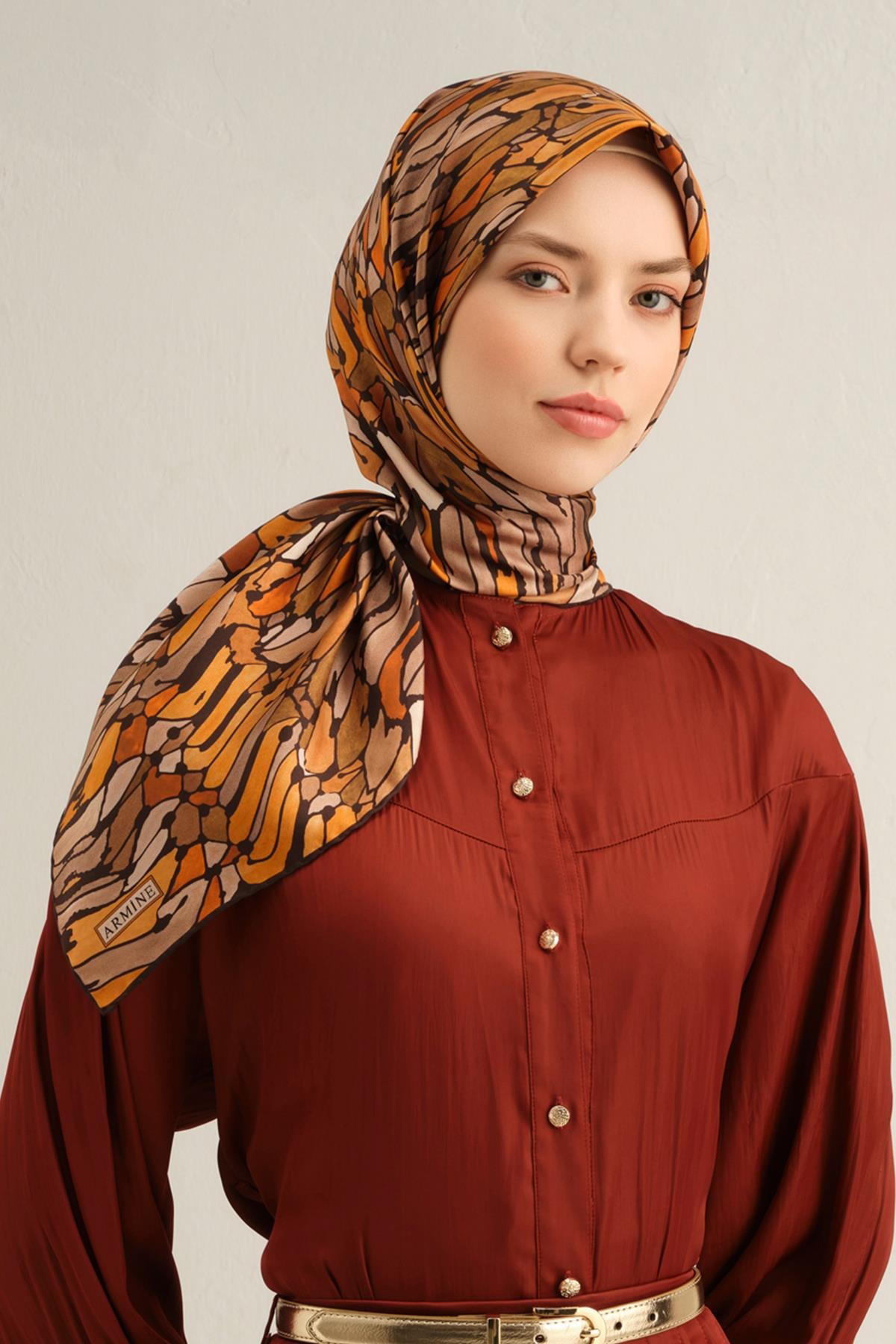 Armine İpek Eşarp 2025 İlkbahar-Yaz - 9335D-81 - Sura