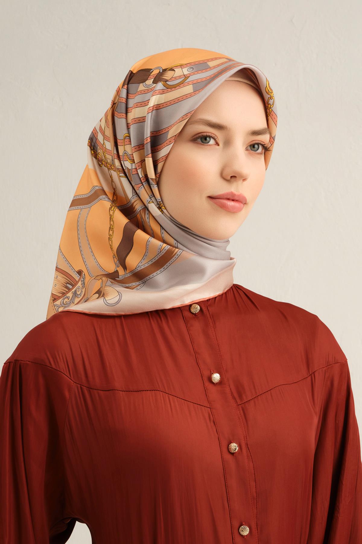 Armine İpek Eşarp 2025 İlkbahar-Yaz - 9315D-80 - Tivil