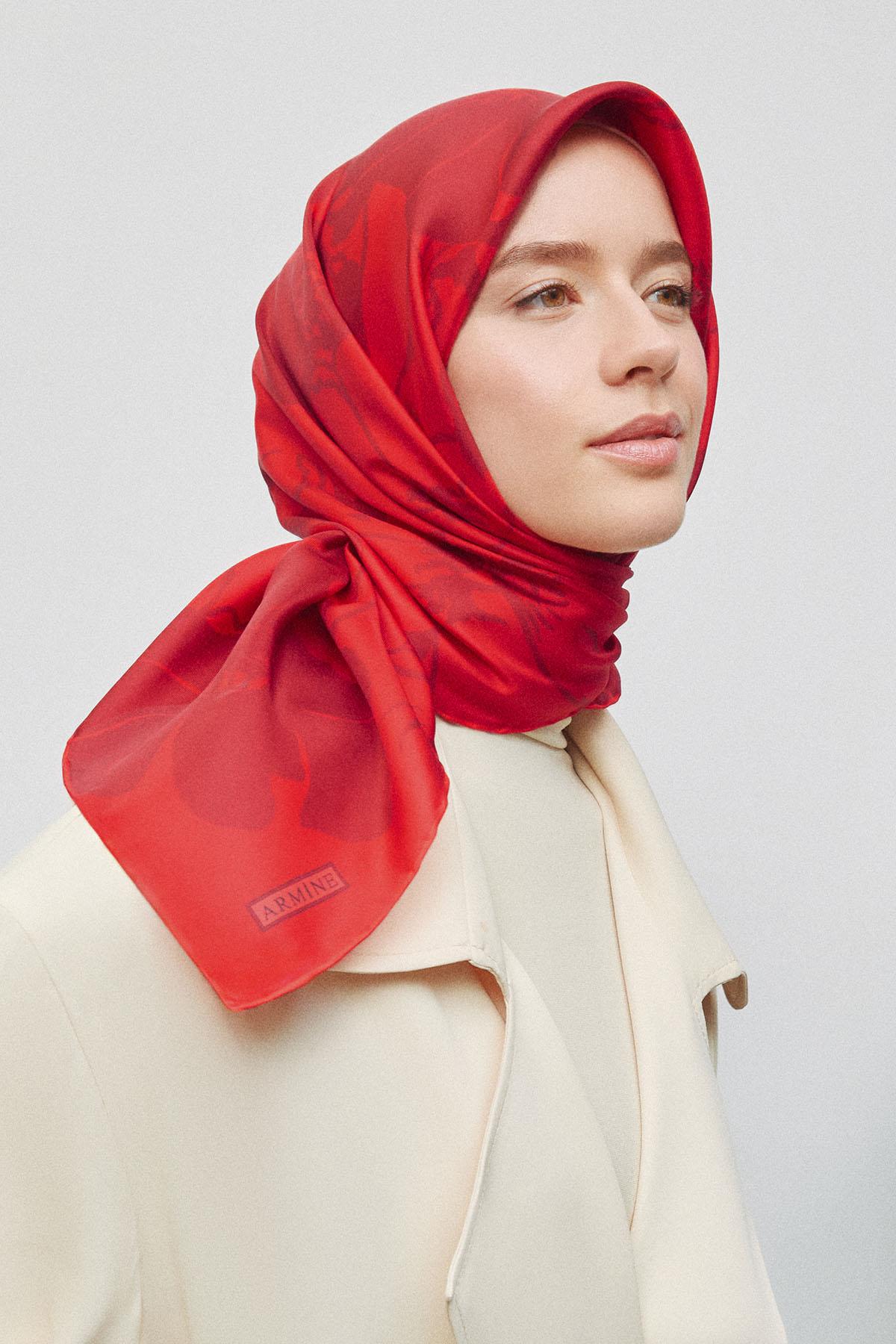 Armine İpek Eşarp 2025 İlkbahar-Yaz - 9344D-38 - Tivil