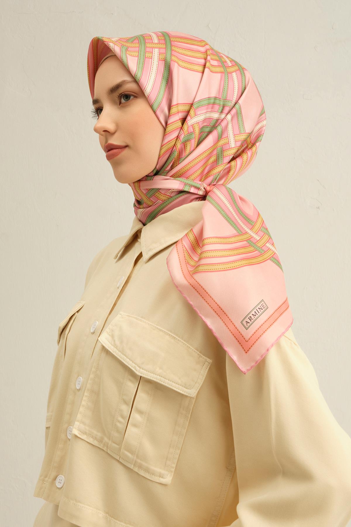 Armine Silk Scarf 2025 Spring-Summer - 9333D-06 - Twill