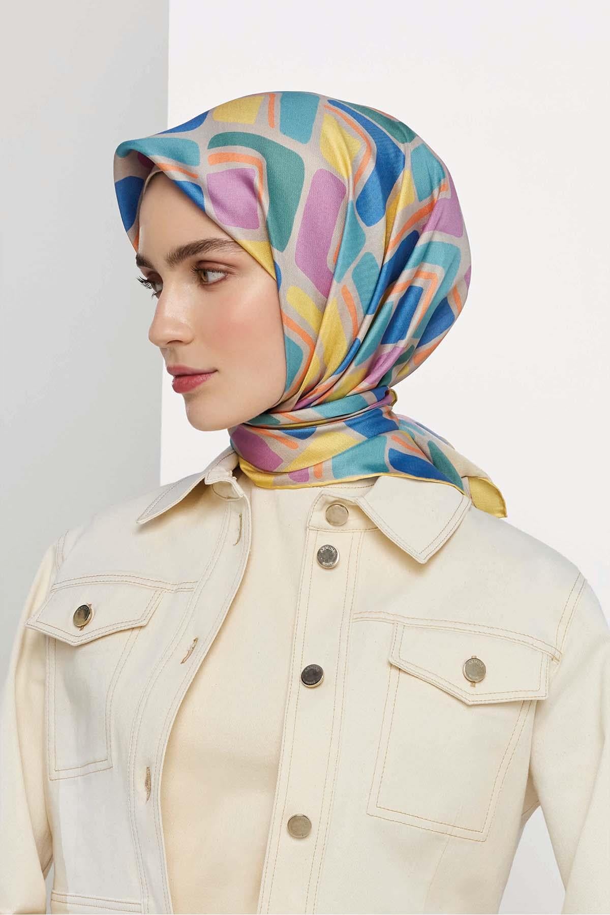 Armine İpek Eşarp 2026 İlkbahar-Yaz - 9504D-55 - Tivil