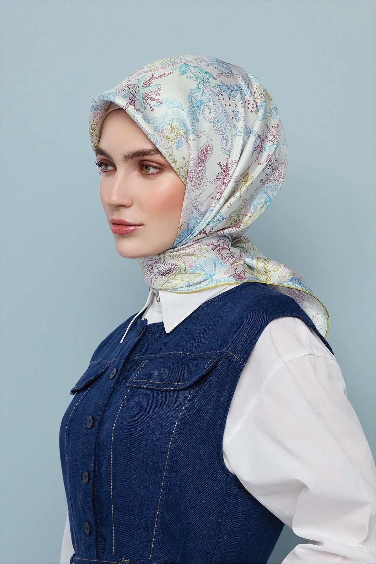 Armine İpek Eşarp 2026 İlkbahar-Yaz - 9545D-53 - Tivil