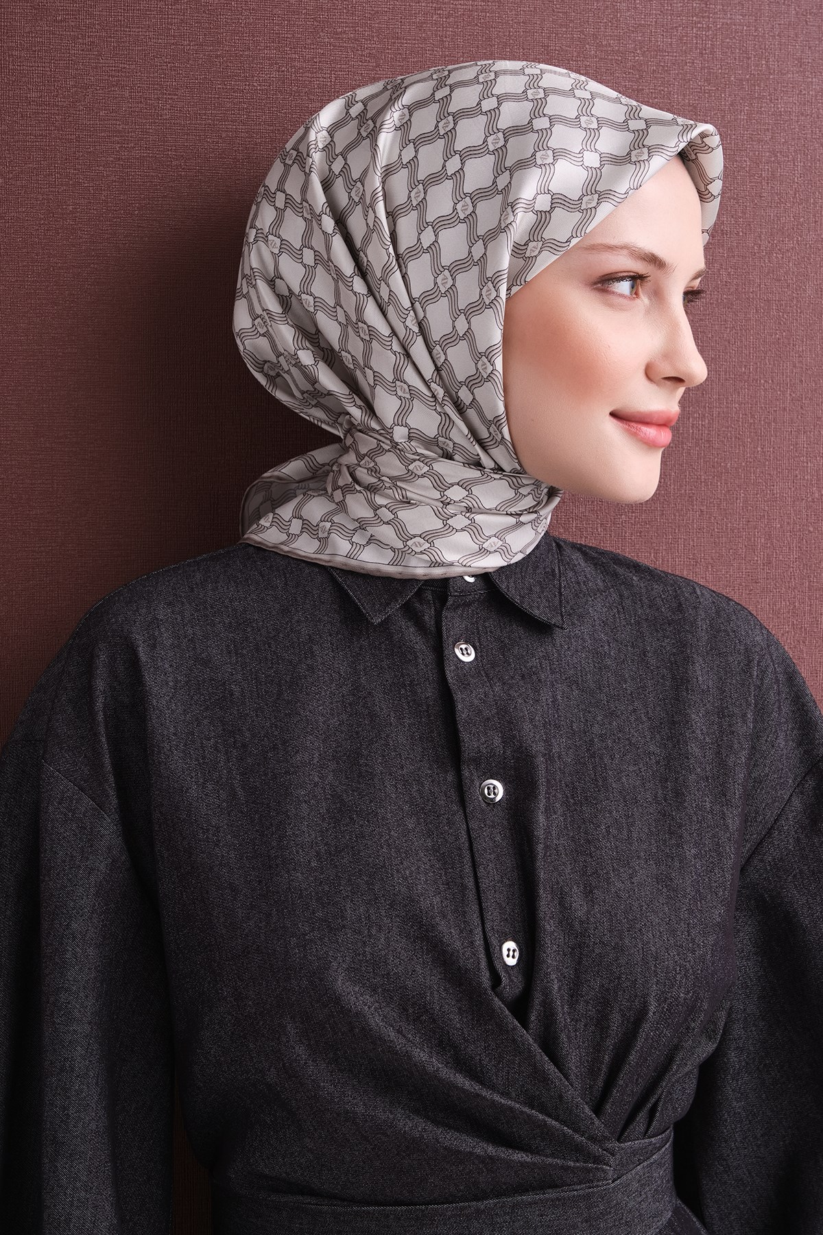 Armine İpek Eşarp 2026/2027 Sonbahar Kış - 9636DT-50 - Tivil