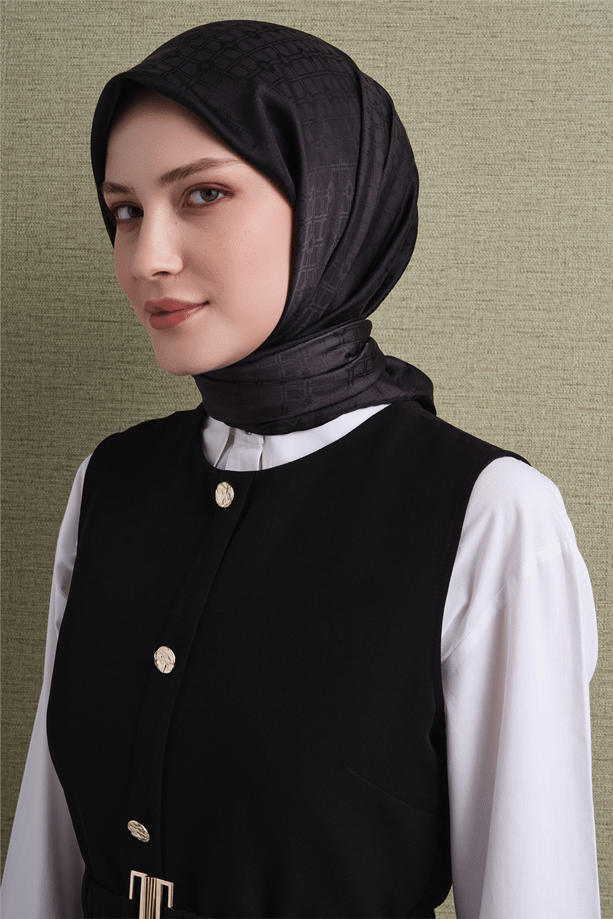 Armine İpek Eşarp 2026/2027 Sonbahar Kış - 9647DJ-50 - Jakarlı