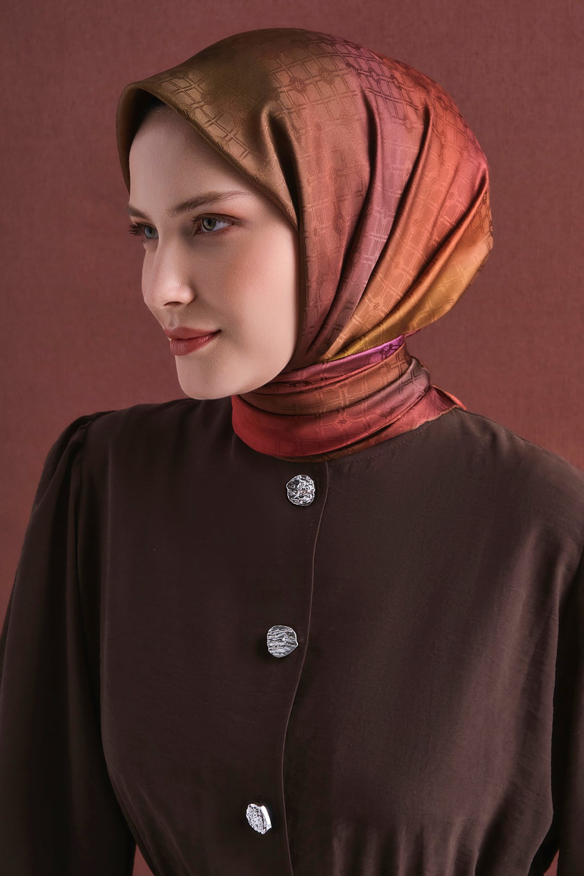 Armine İpek Eşarp 2026/2027 Sonbahar Kış - 9647DJ-05 - Jakarlı