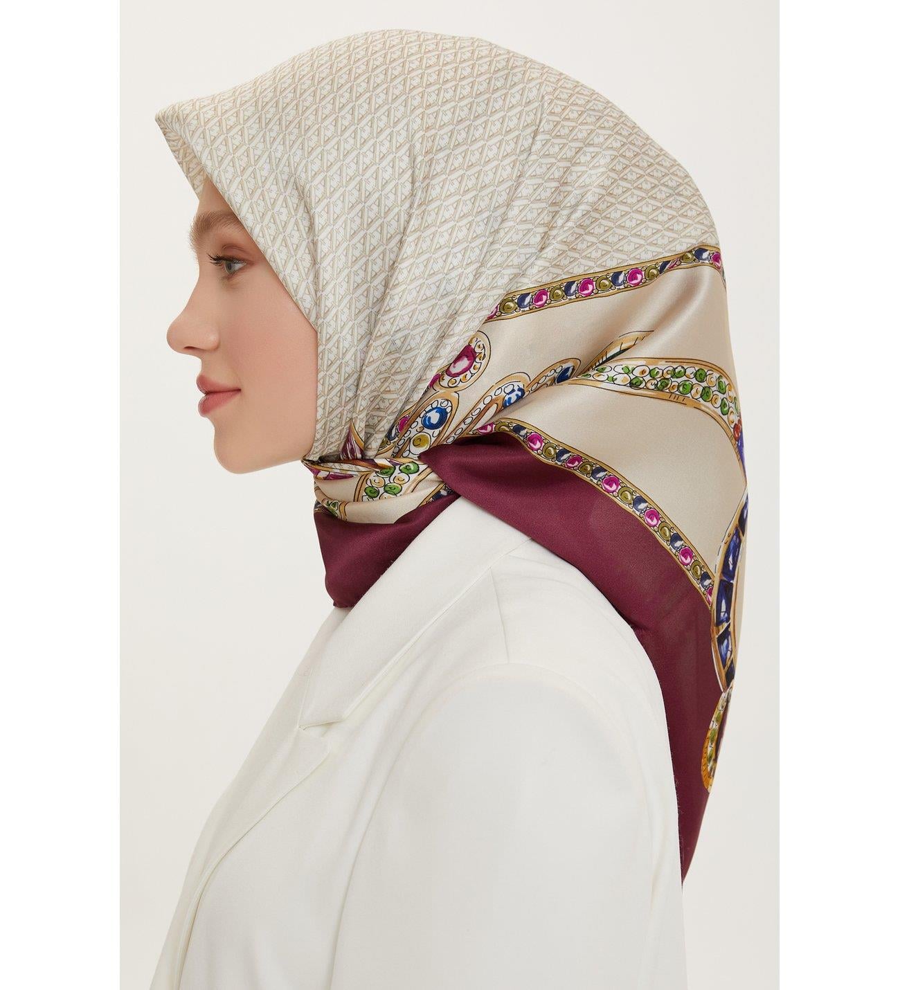 Armine İpek Eşarp - 8762D-37 - Tivil