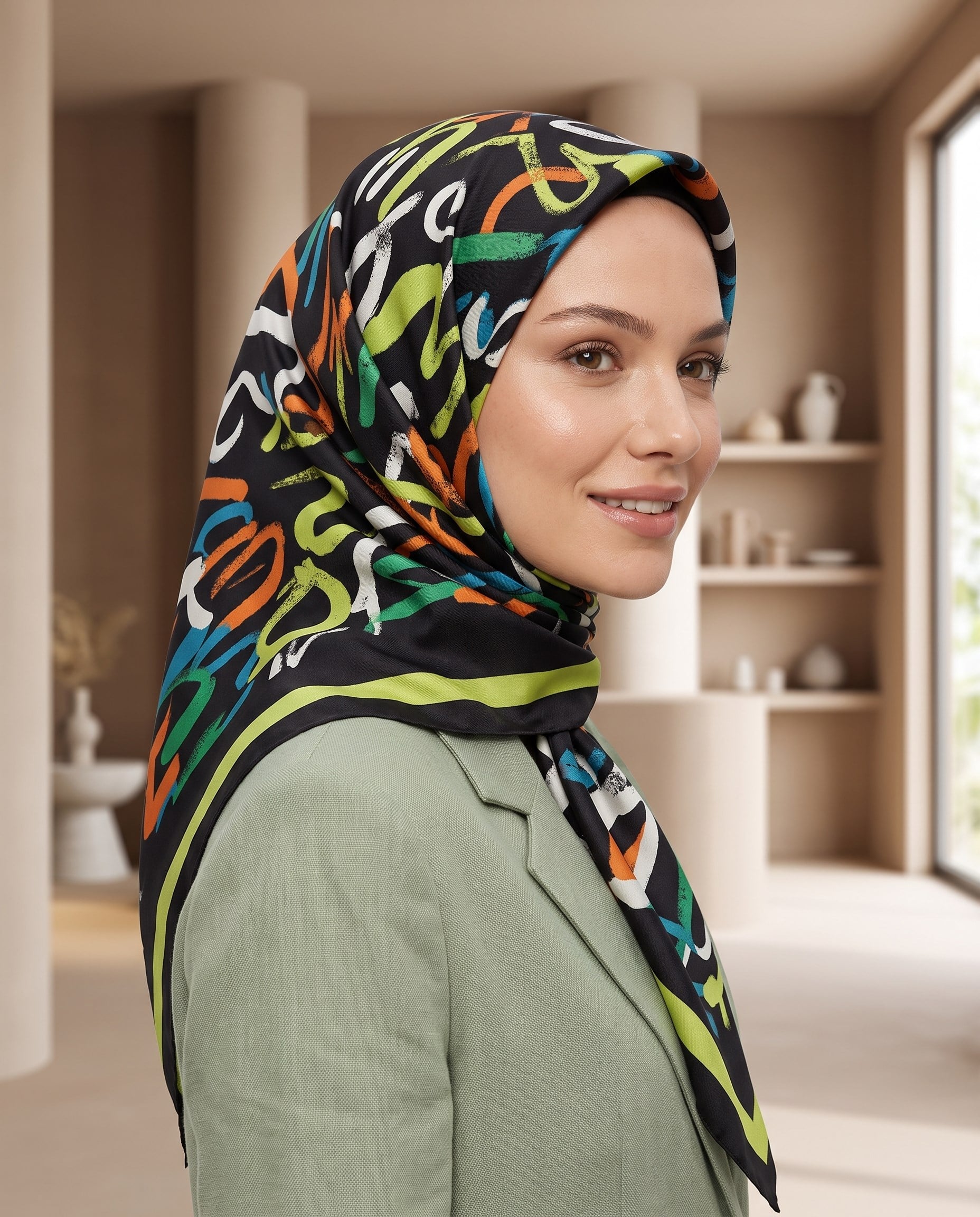 Armine Silk Scarf - 9006DT-03 - Twill