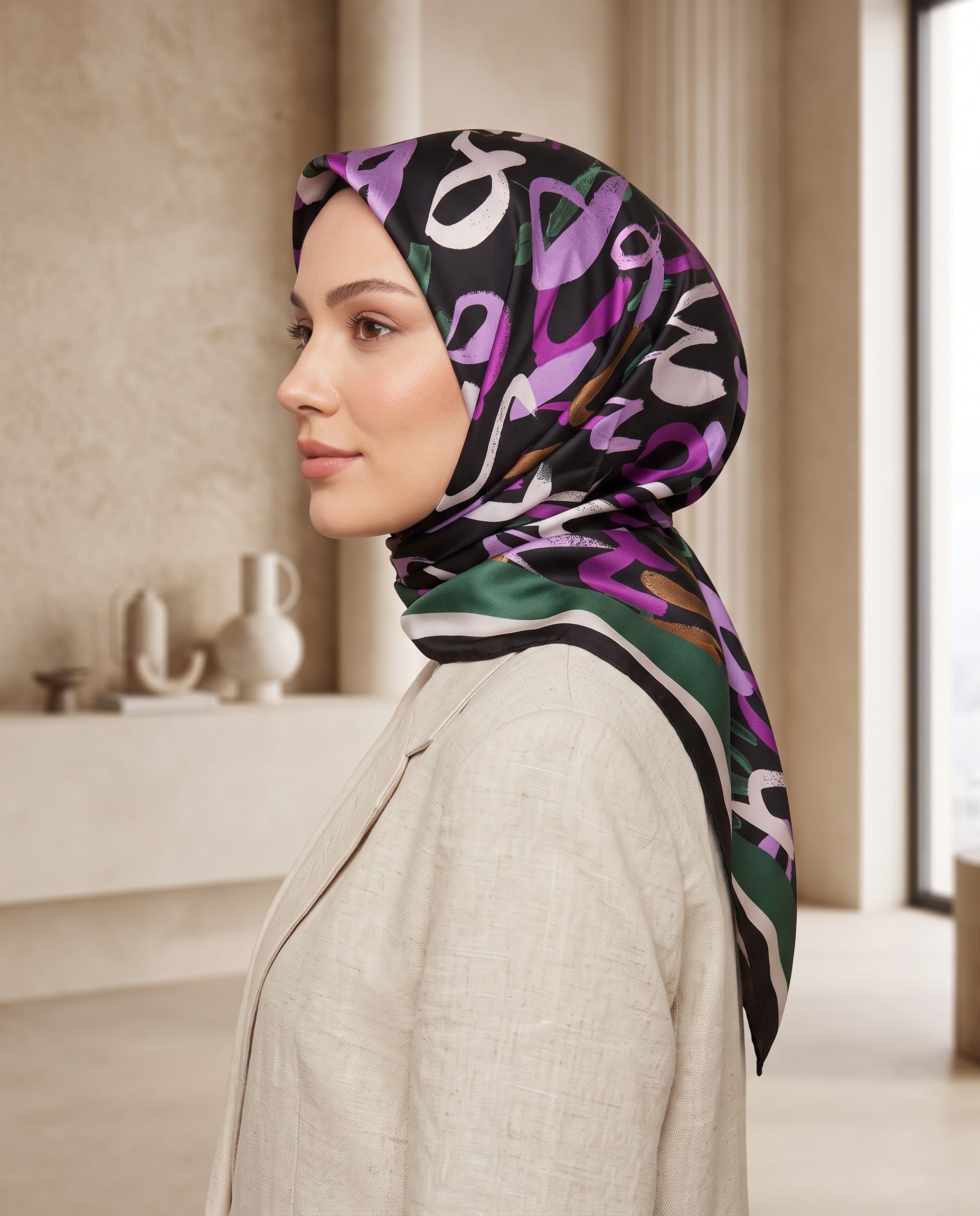 Armine Silk Scarf - 9006DS-41 - Satin