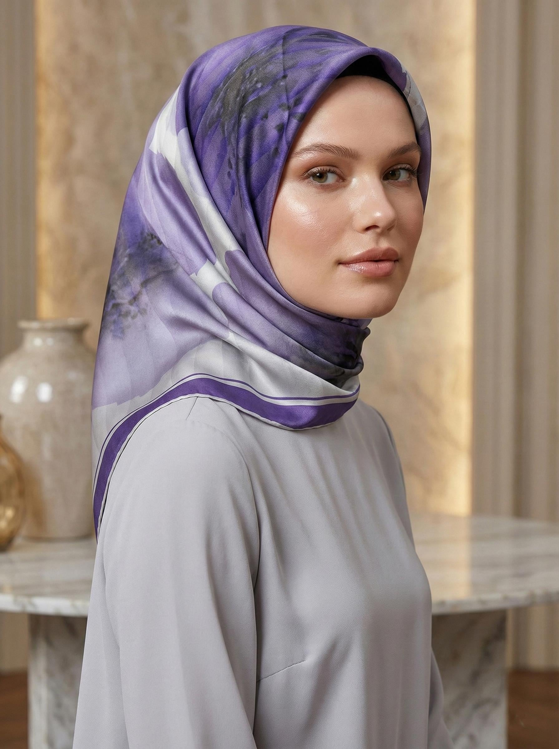 Armine İpek Eşarp - 9100D-08 - Tivil