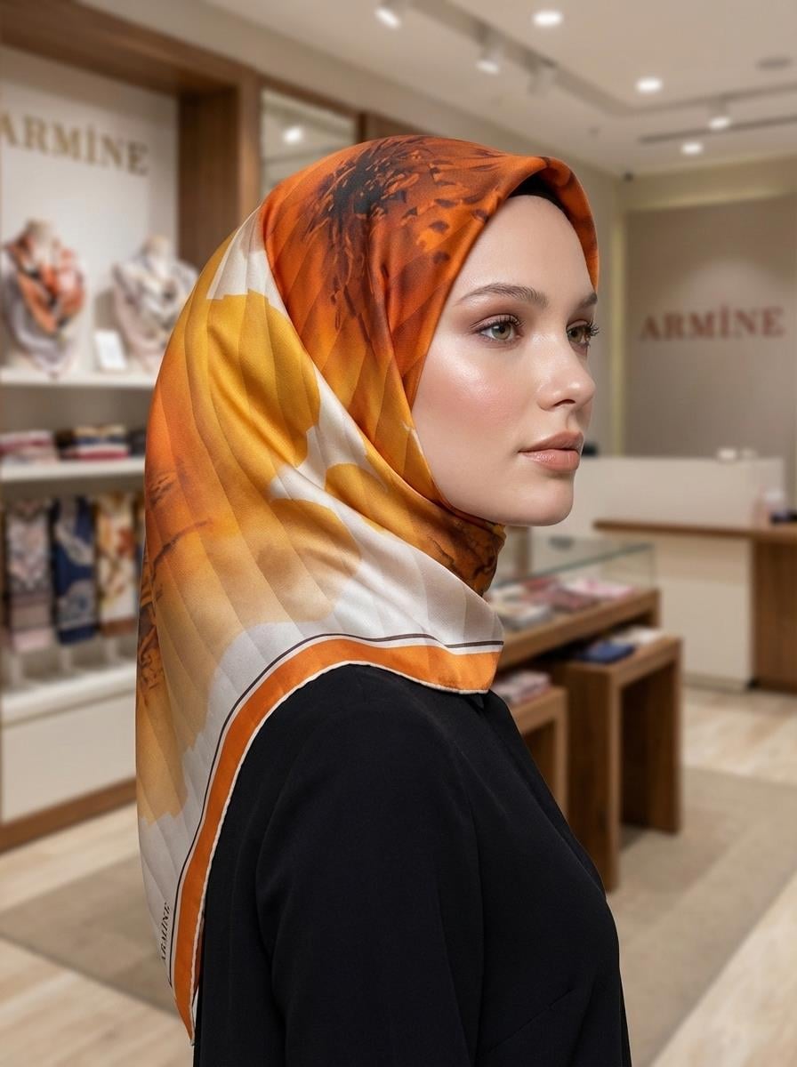 Armine İpek Eşarp - 9100D-31 - Tivil