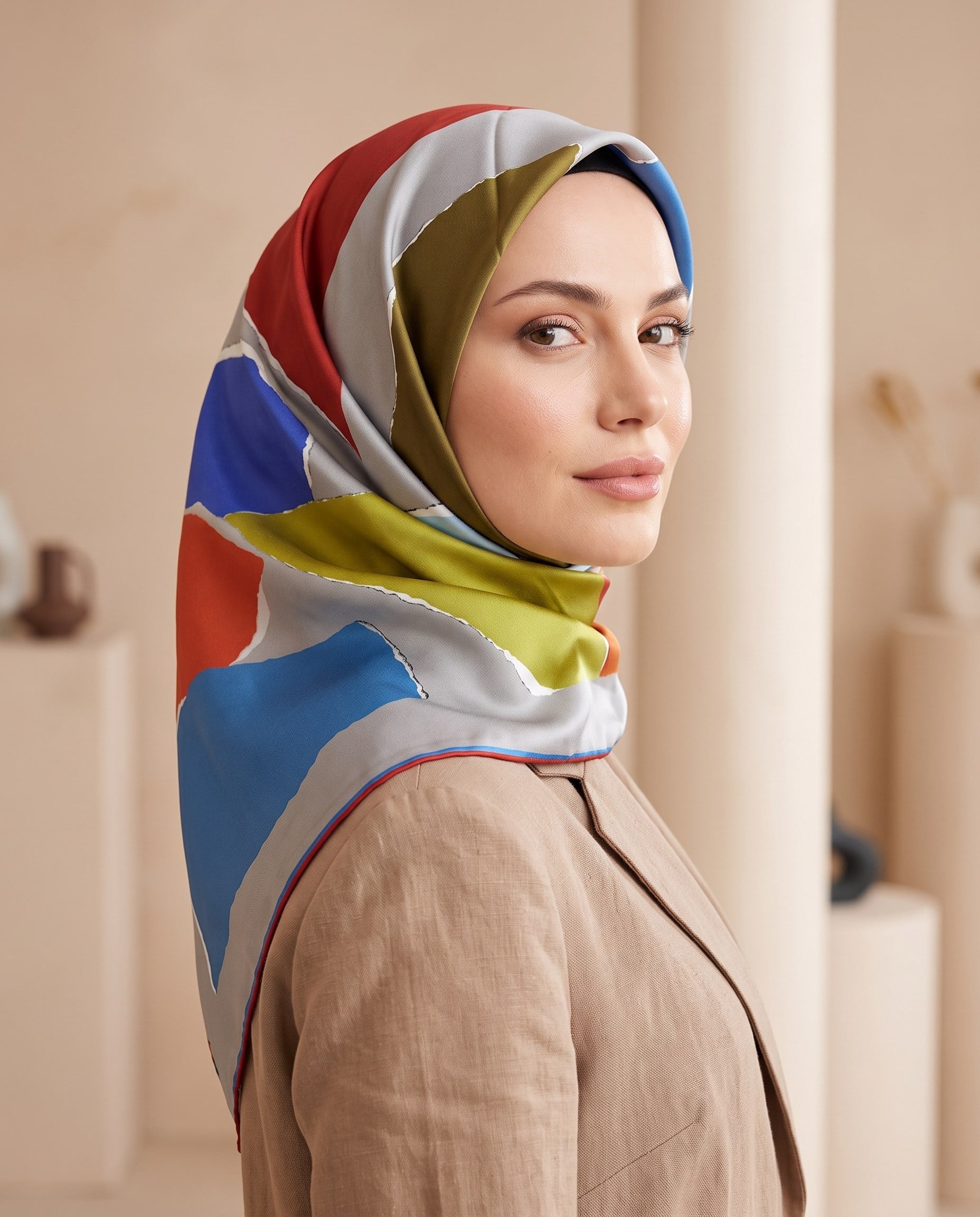 Armine Silk Scarf - 9125D-54 - Satin