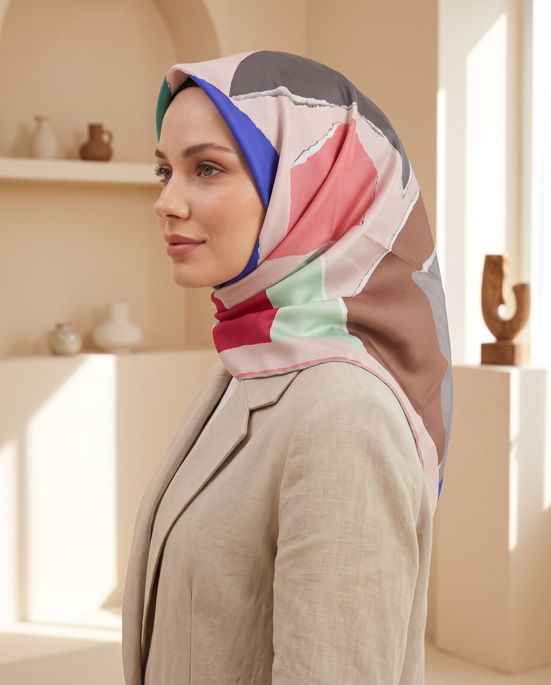 Armine Silk Scarf - 9125D-84 - Satin