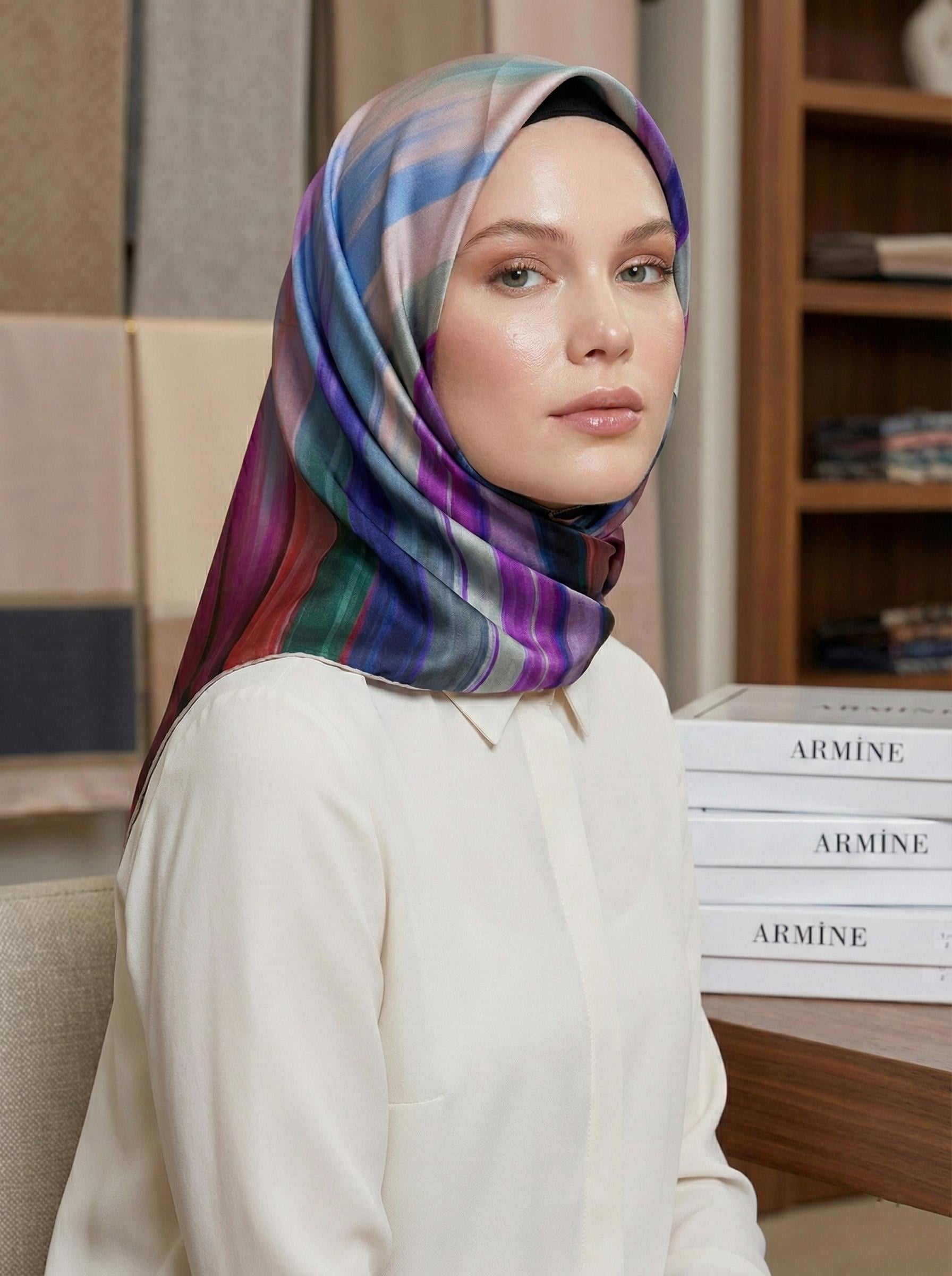 Armine Silk Scarf - 9131D(S)-31 - Satin