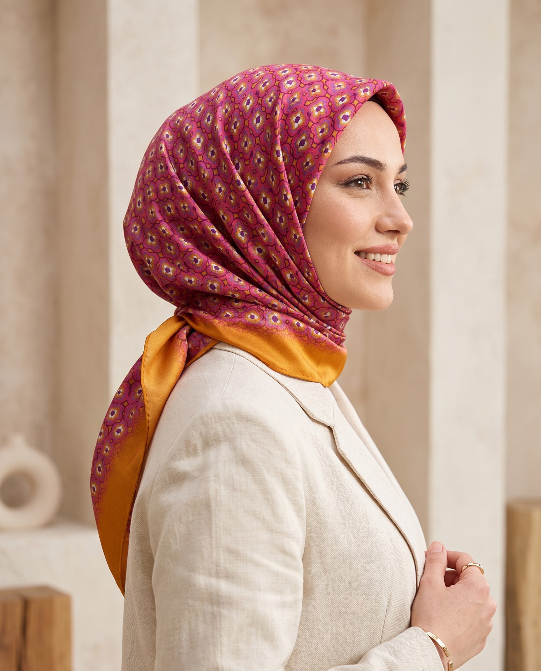 Armine İpek Eşarp - 9134D-50 - Tivil