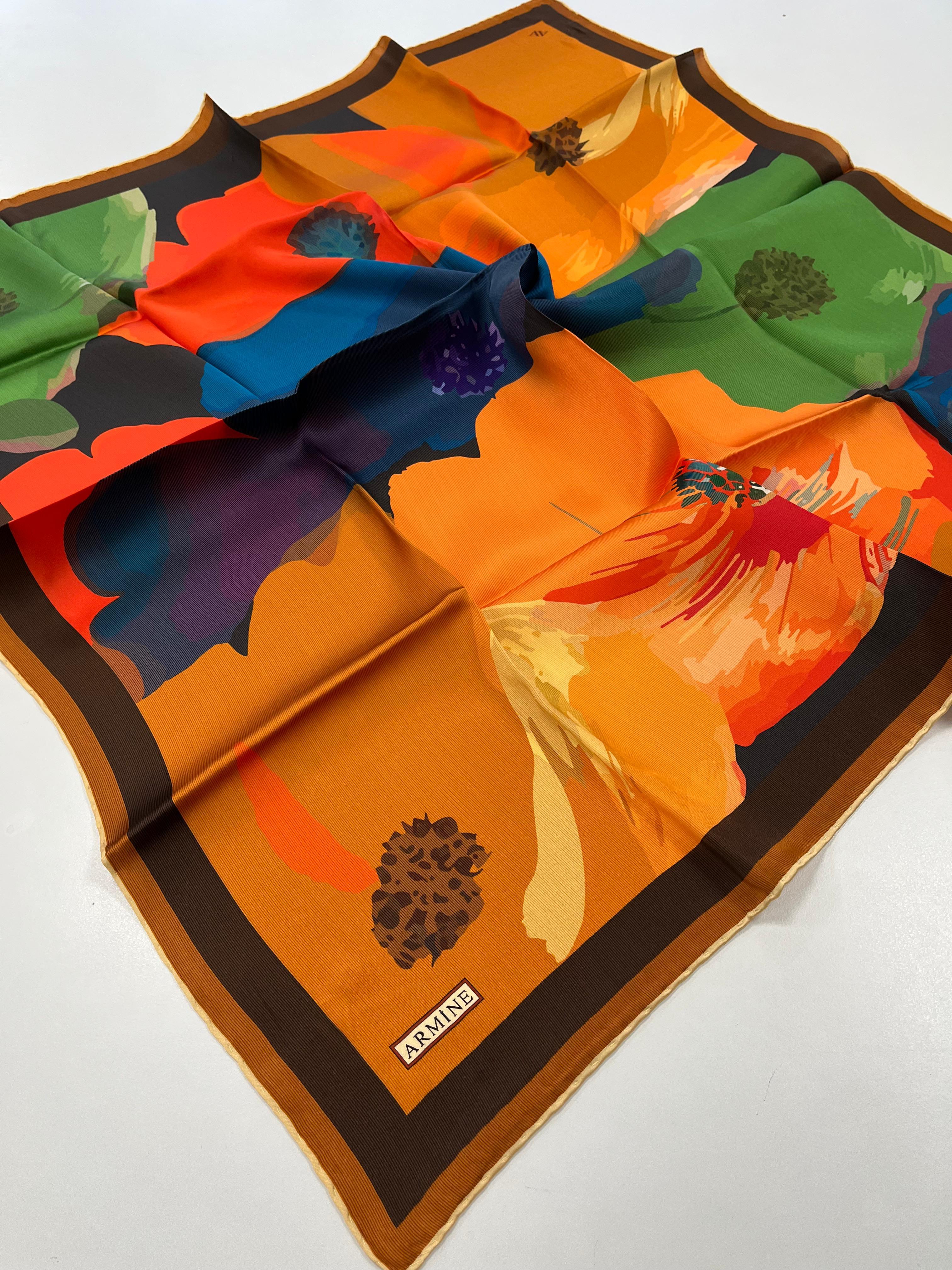 Armine Silk Scarf - 9145D-09 - Twill
