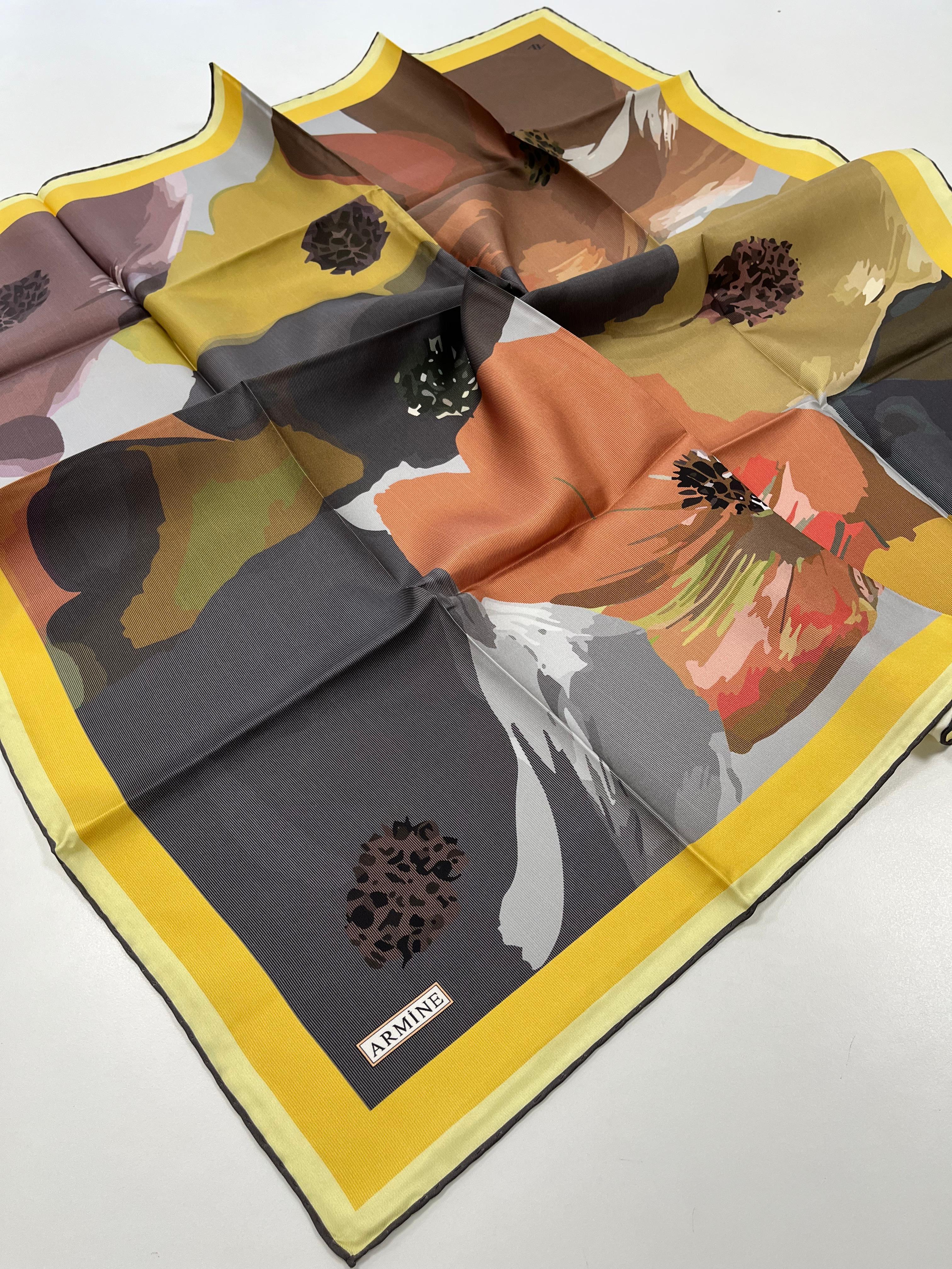 Armine Silk Scarf - 9145D-37 - Twill