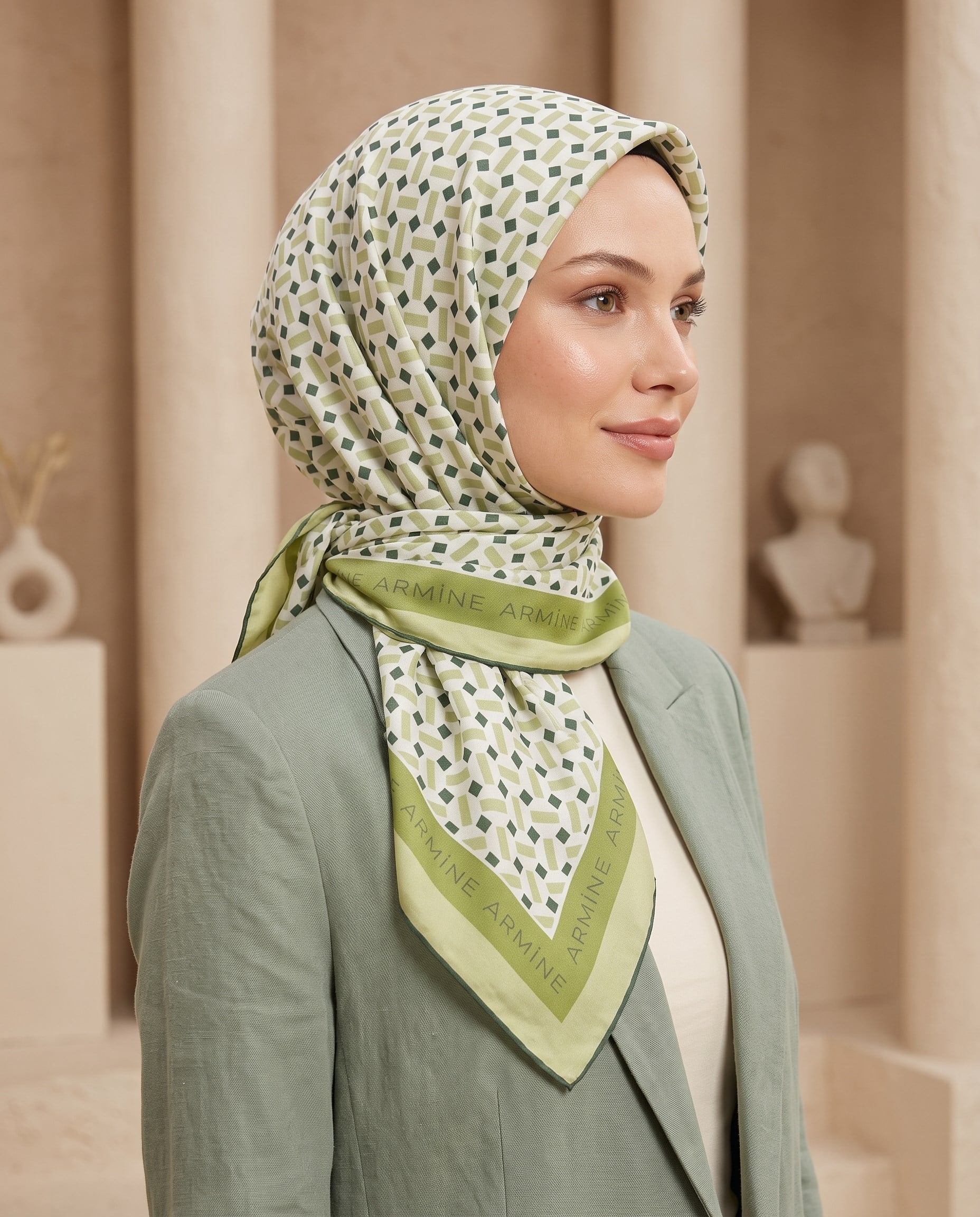 Armine Silk Scarf - 9151D-50 - Twill