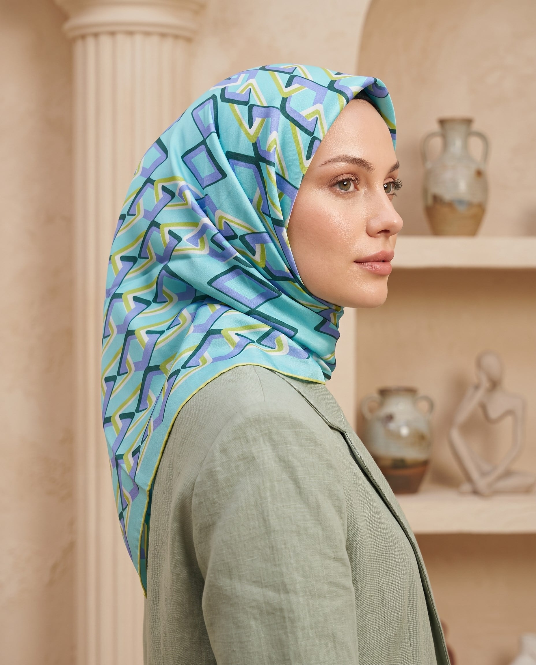 Armine İpek Eşarp - 9172D-36 - Tivil