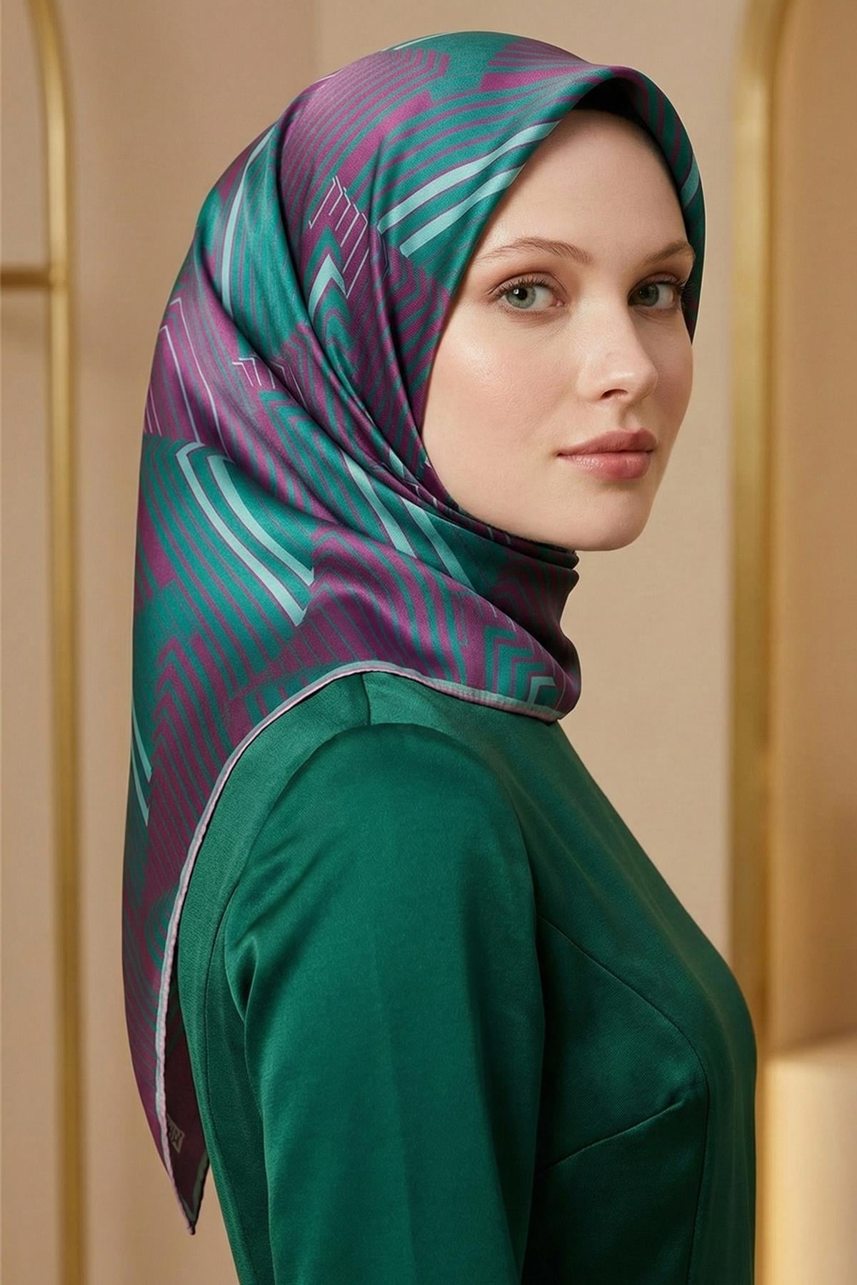 Armine İpek Eşarp - 9218D-39 - Tivil