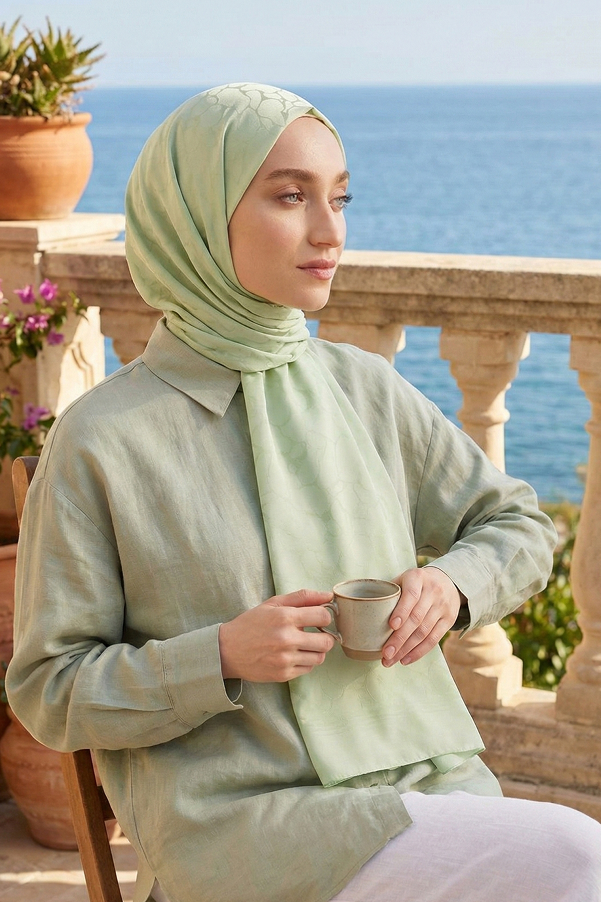 Armine Jakarlı Safir Şal - AT1SFR - 25 - Renk