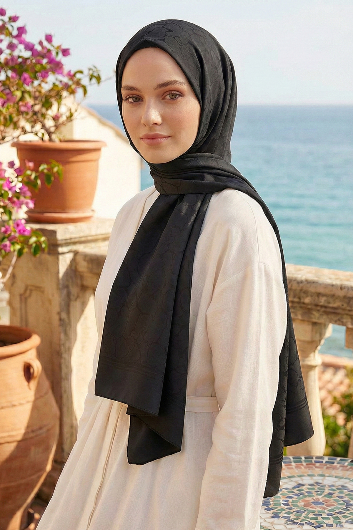 Armine Jakarlı Safir Şal - AT1SFR - 30 - Renk
