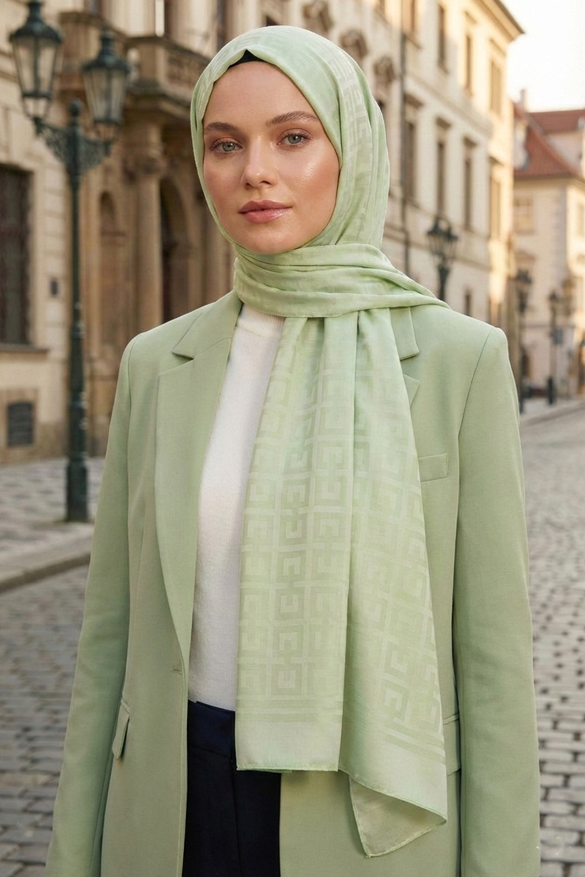 Armine Jakarlı Safir Şal - AT2SFR - 25 - Renk