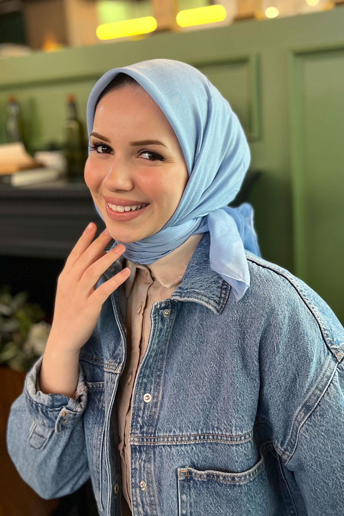 Armine Natural Modal Eşarp - ATNE-592 - Açık Mavi