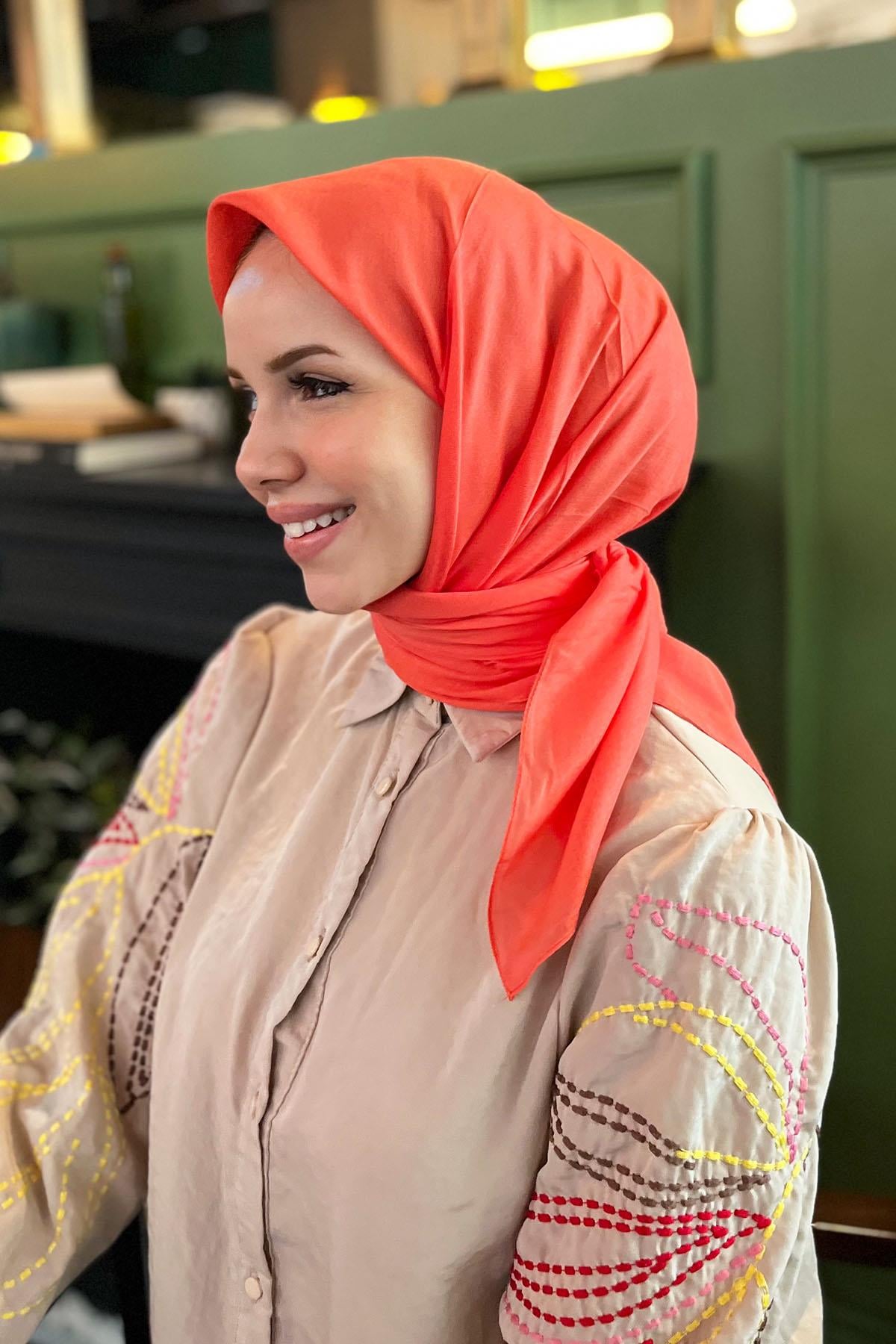 Armine Natural Modal Eşarp - ATNE-595 - Nar Çiçeği
