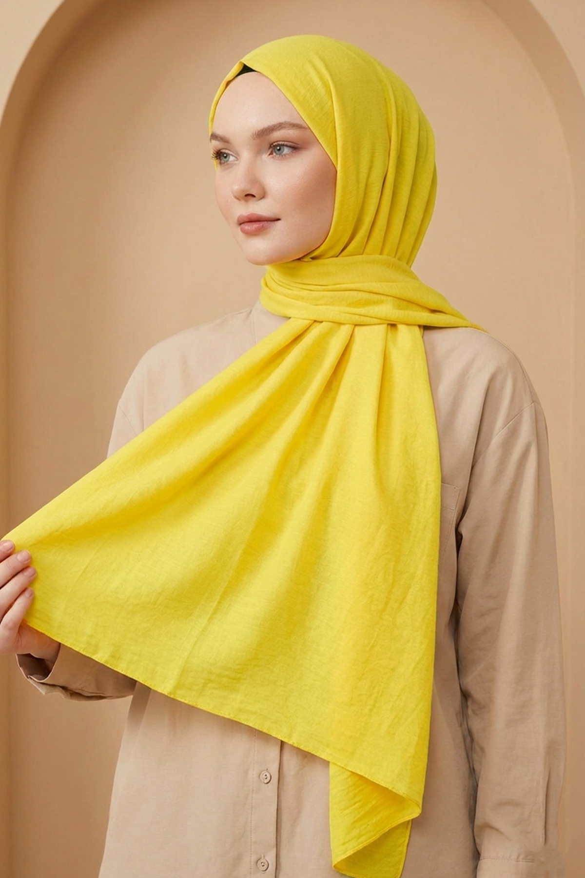 Armine Soft Vual Şal - 66 - Sarı