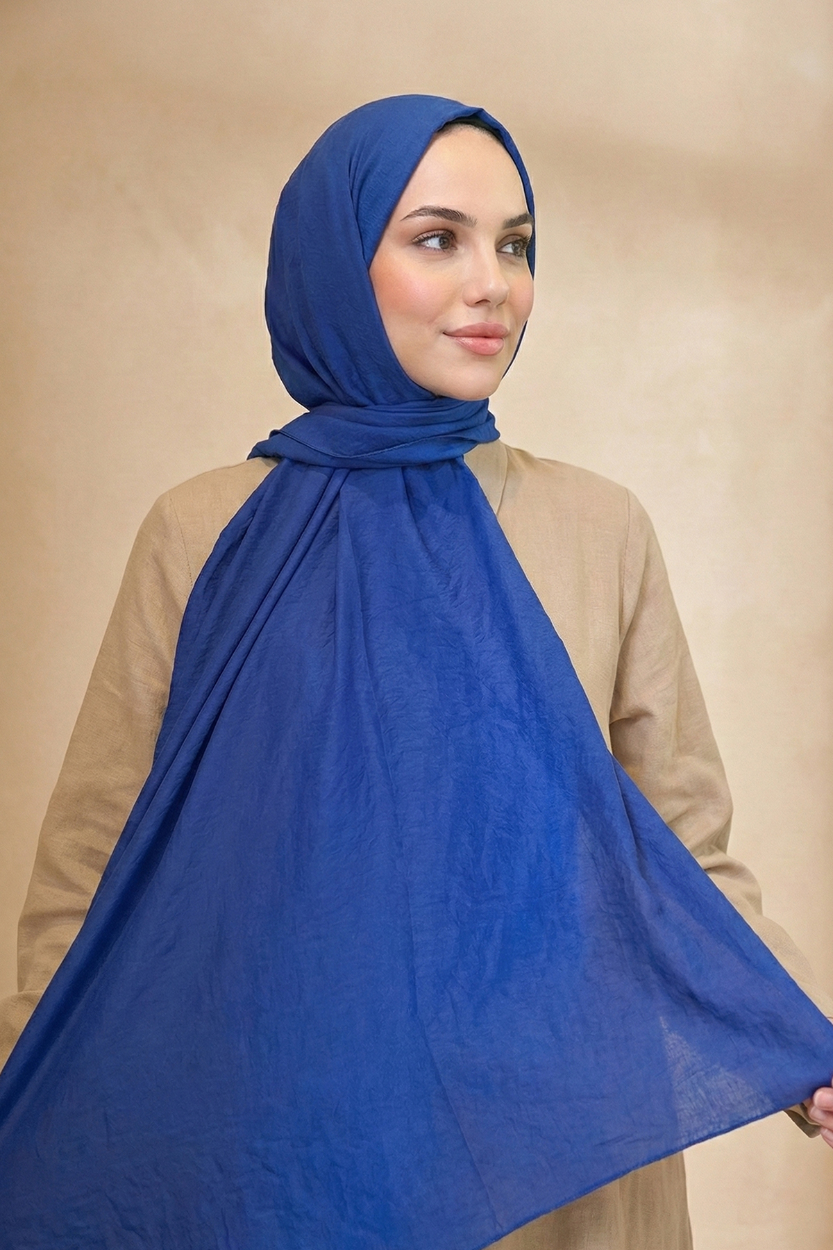 Armine Soft Vual Şal - 85 - Saks Mavisi