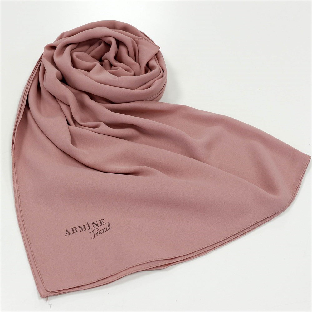 Armine Trend Crep Şal Düz Renk  - 5 - Pembe