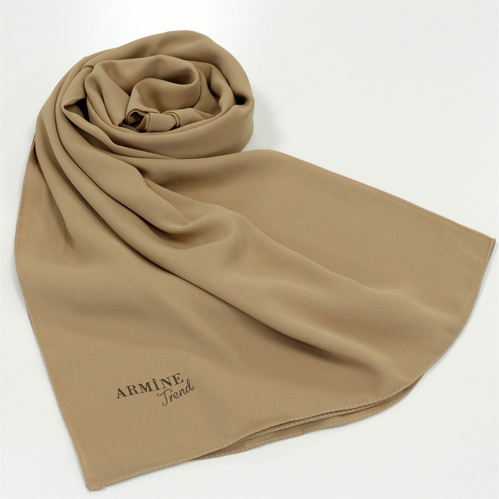 Armine Trend Crep Şal Düz Renk  - 58 - Bej