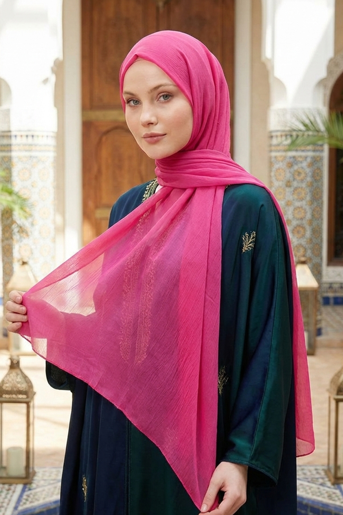 Armine Trend Krinkıl Şifon Şal - ATSKRN-40 - Renk