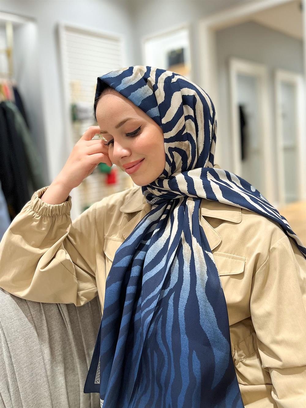 Armine Trend Modal Şal - Zebra Desen - 5747-10