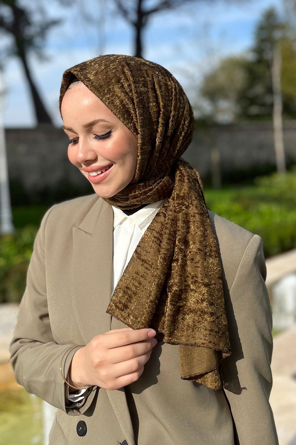 Armine Trend Örme Şal 2 - ATS2OR-04 - Kahverengi