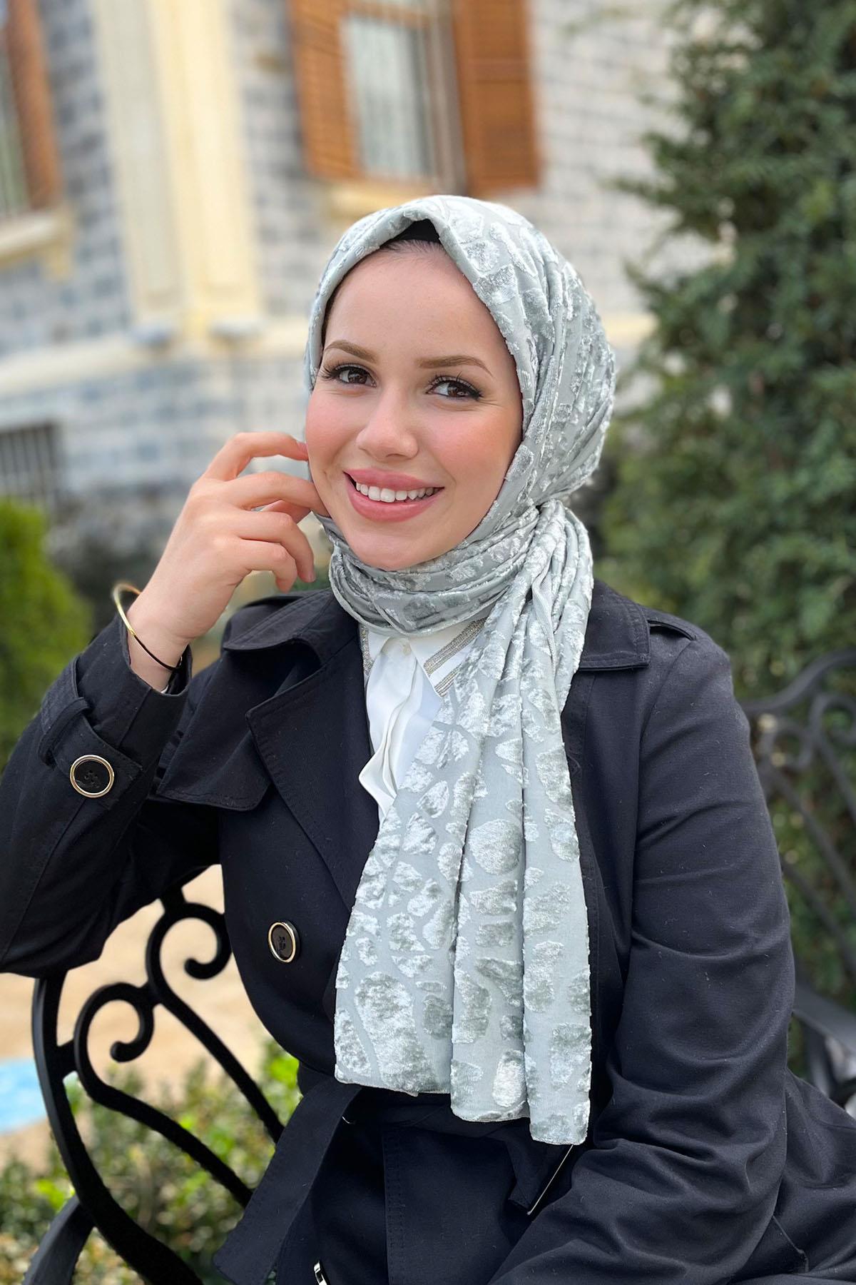 Armine Trend Örme Şal 4 - ATS4OR-08 - Su Yeşili