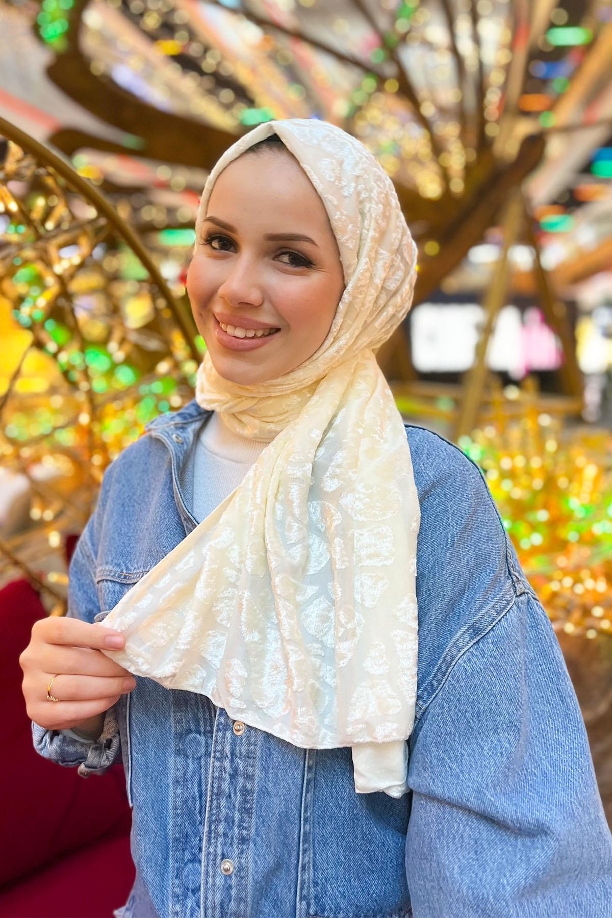 Armine Trend Örme Şal 4 - ATS4OR-13 - Krem