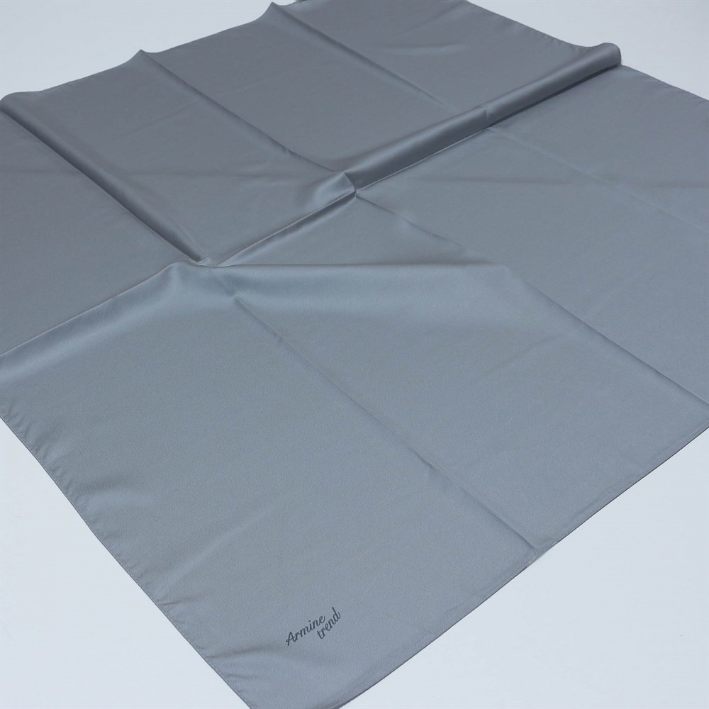 Armine Trend Rayon Poly. Düz Renk Eşarp - 276463 3 - Gümüş - Tivil