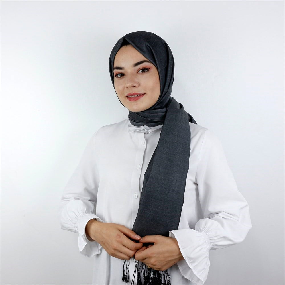 Armine Trend Silk Touch Şal  - 14 - Füme