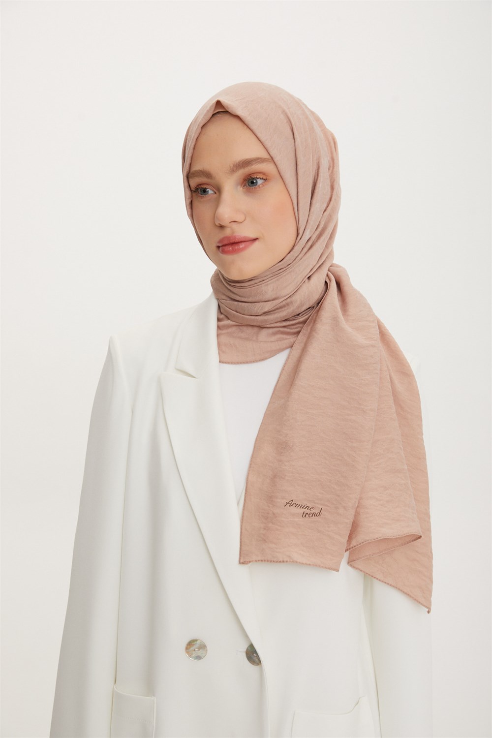 Armine Trend Vega Şal Bulut Desen - Modal Kumaş - ATS3VG-546