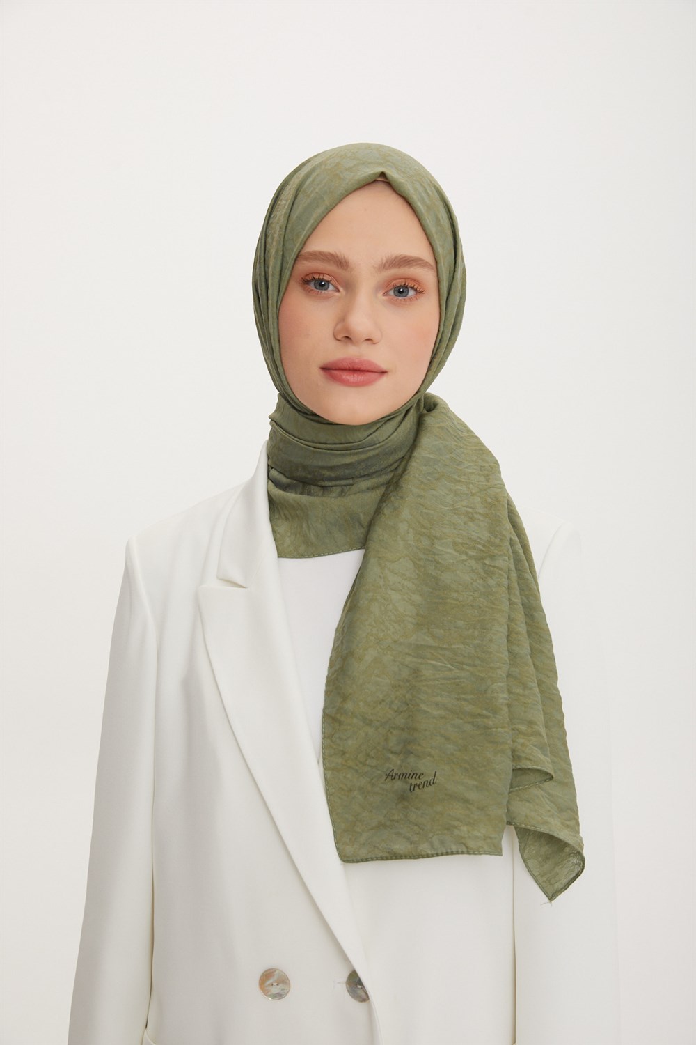 Armine Trend Vega Şal Bulut Desen - Modal Kumaş - ATS3VG-542