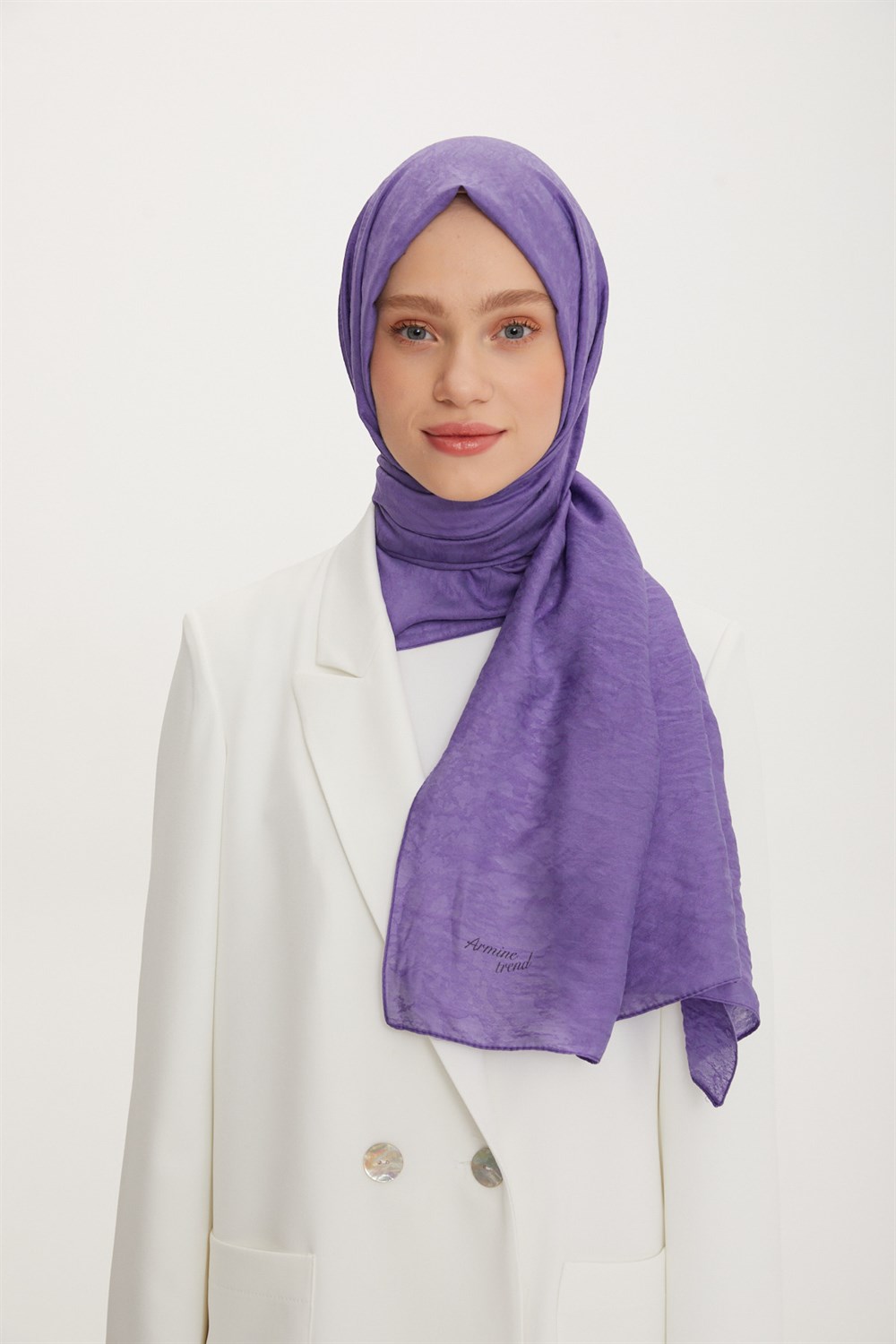 Armine Trend Vega Şal Bulut Desen - Modal Kumaş - ATS3VG-543